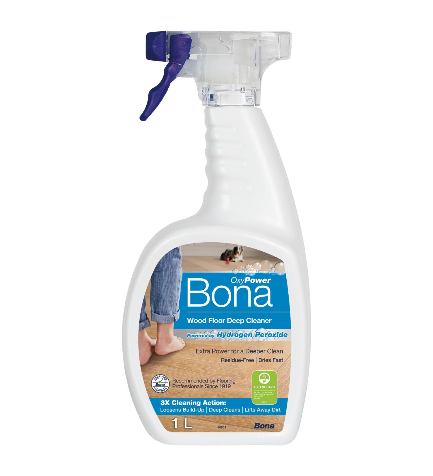Bona OxyPower Wood Floor Deep Cleaner 1L Spray Bottle - Effective Wood Floor Cleaning - Buy Online on GoSupps.com