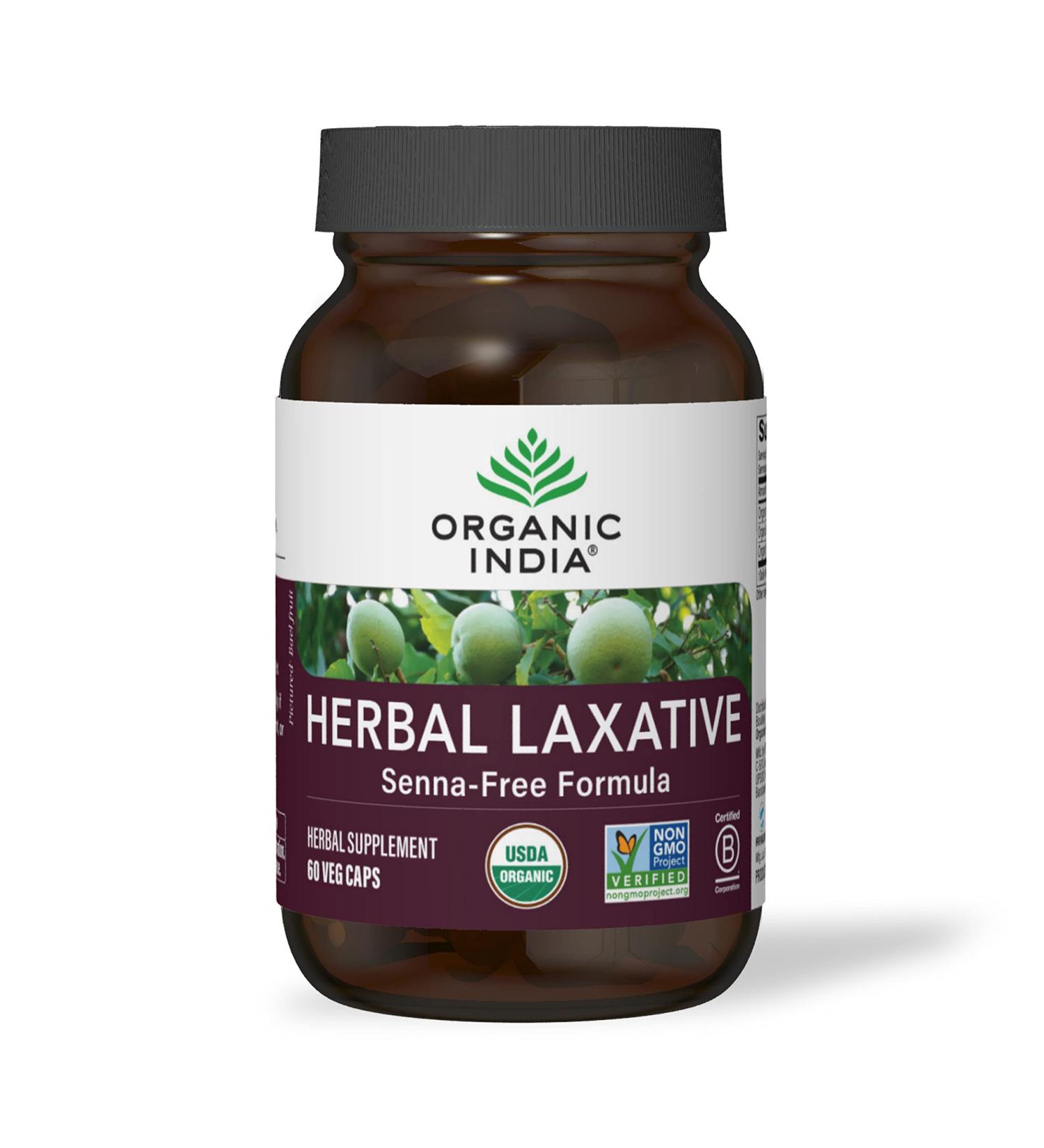 ORGANIC INDIA Herbal Laxative - USDA Certified Organic Vegan Formula with Ayurvedic Herbs - 60 Capsules - Buy Online on GoSupps.com