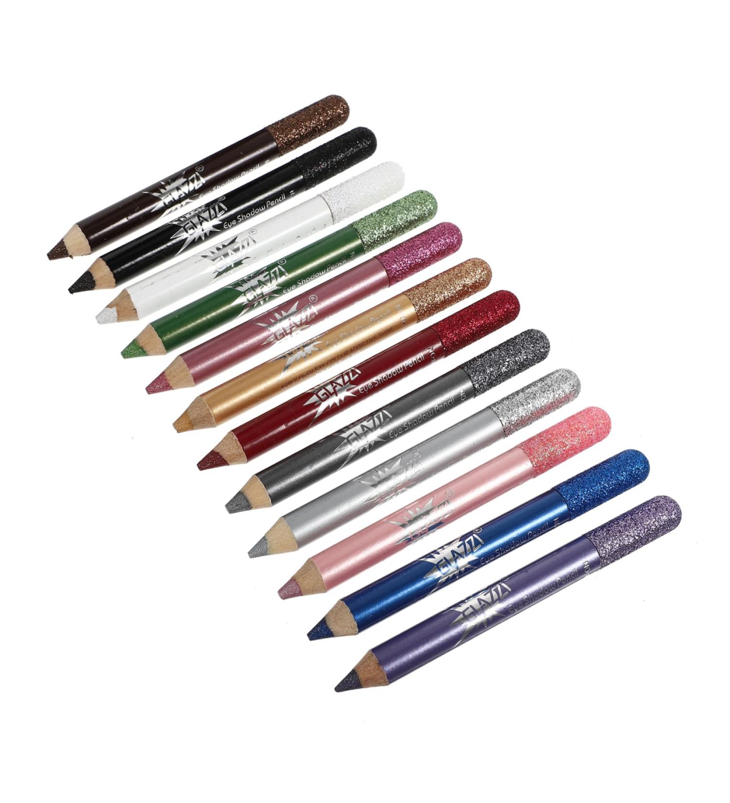 VINTORKY 12pcs Pearlescent Eyeshadow Pencil Girl Eyeshadow Stick Eyeliner Pencil Under Eye Liner Brush Wood - Buy Online on GoSupps.com