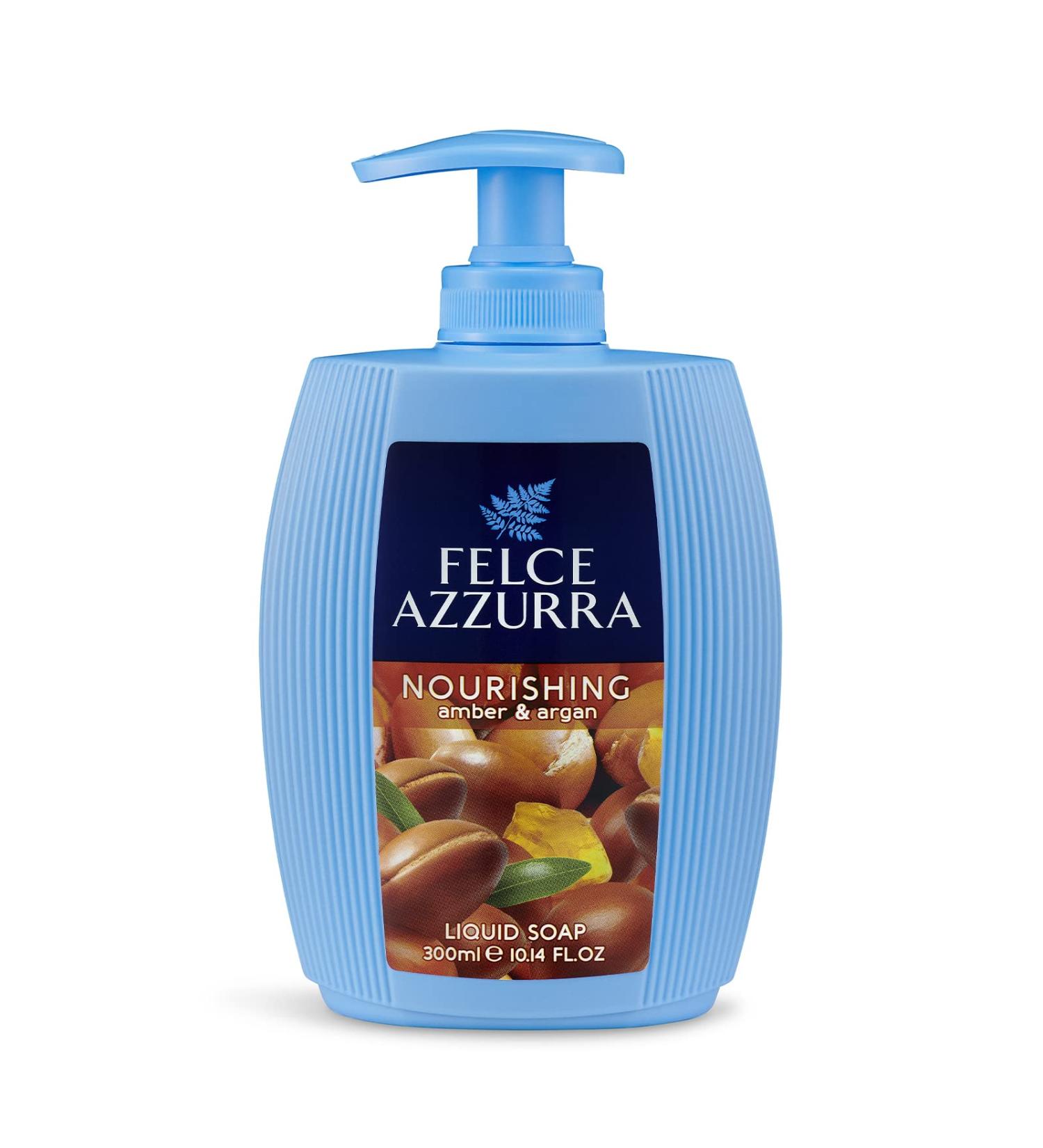 Felce Azzurra Amber And Argan Nourishing Essence Liquid Soap 10.14 Oz - Rich in Argan Extract - Gentle Cleansing for Hands and Face - Buy Online on GoSupps.com