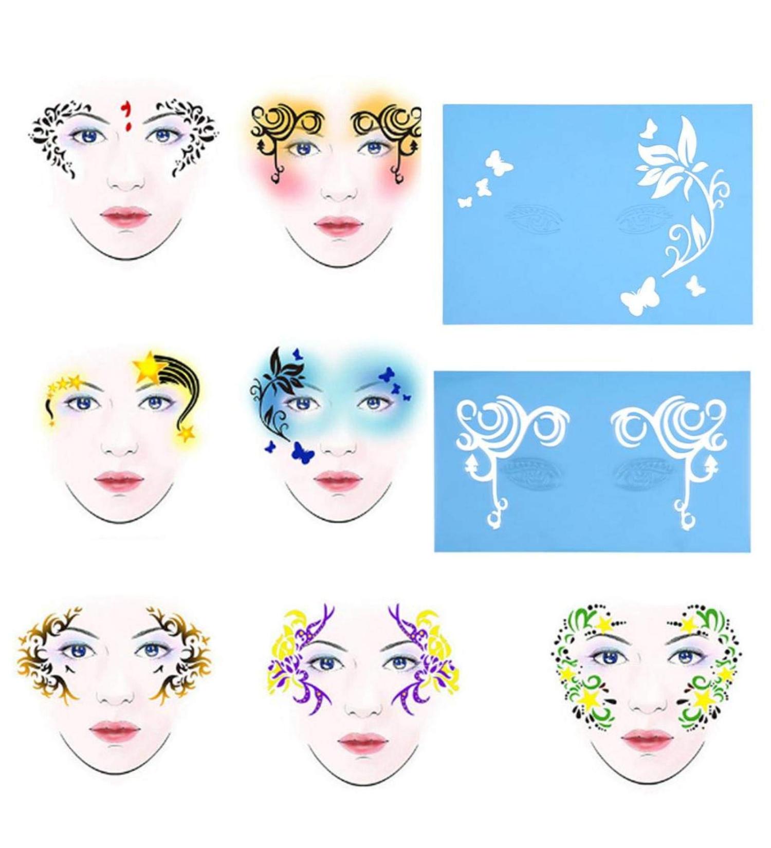 Taylor Face Painting Templates - 7 Reusable Styles for Floral Body Art - Buy Online on GoSupps.com
