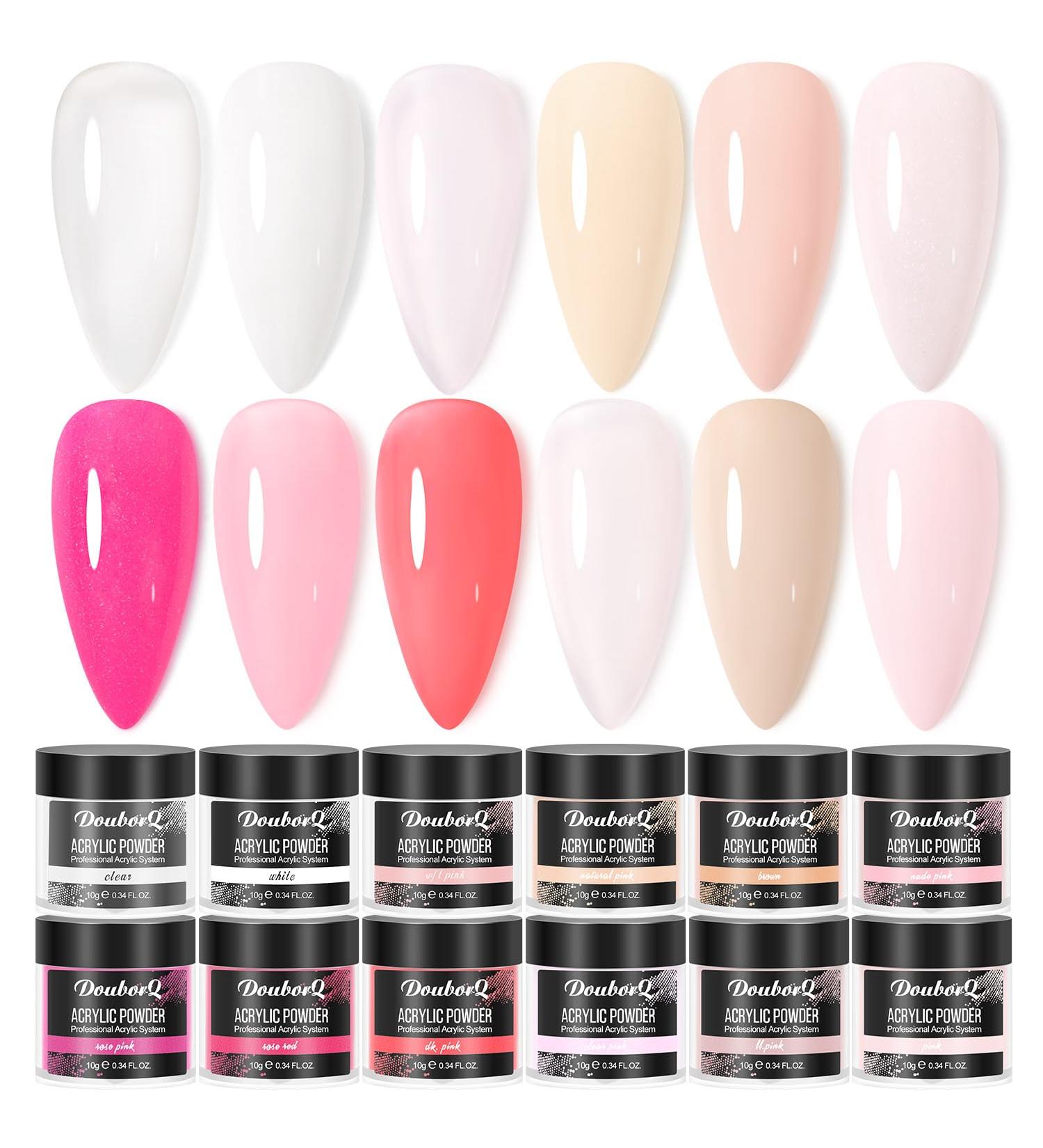 Major Dijit 12 Colours Acrylic Nail Set Professional Polymer for 3D French Nail Manicure Extension Nail Carving Durable Beauty Gifts - Buy Online on GoSupps.com