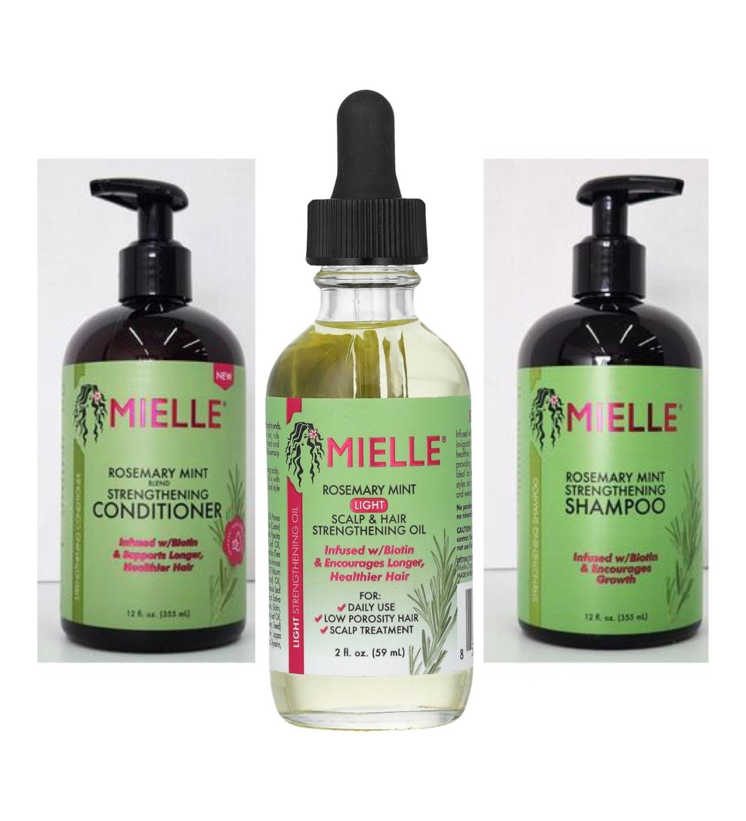 Rosemary Mint Scalp & Hair Strengthening Set: Healthy Growth Thickening and Hair Loss Prevention/Gift Set/Biotin Infused Light Rosemary Mint Oil Rosemary Mint Shampoo & Leave-in Conditioner - Buy Online on GoSupps.com