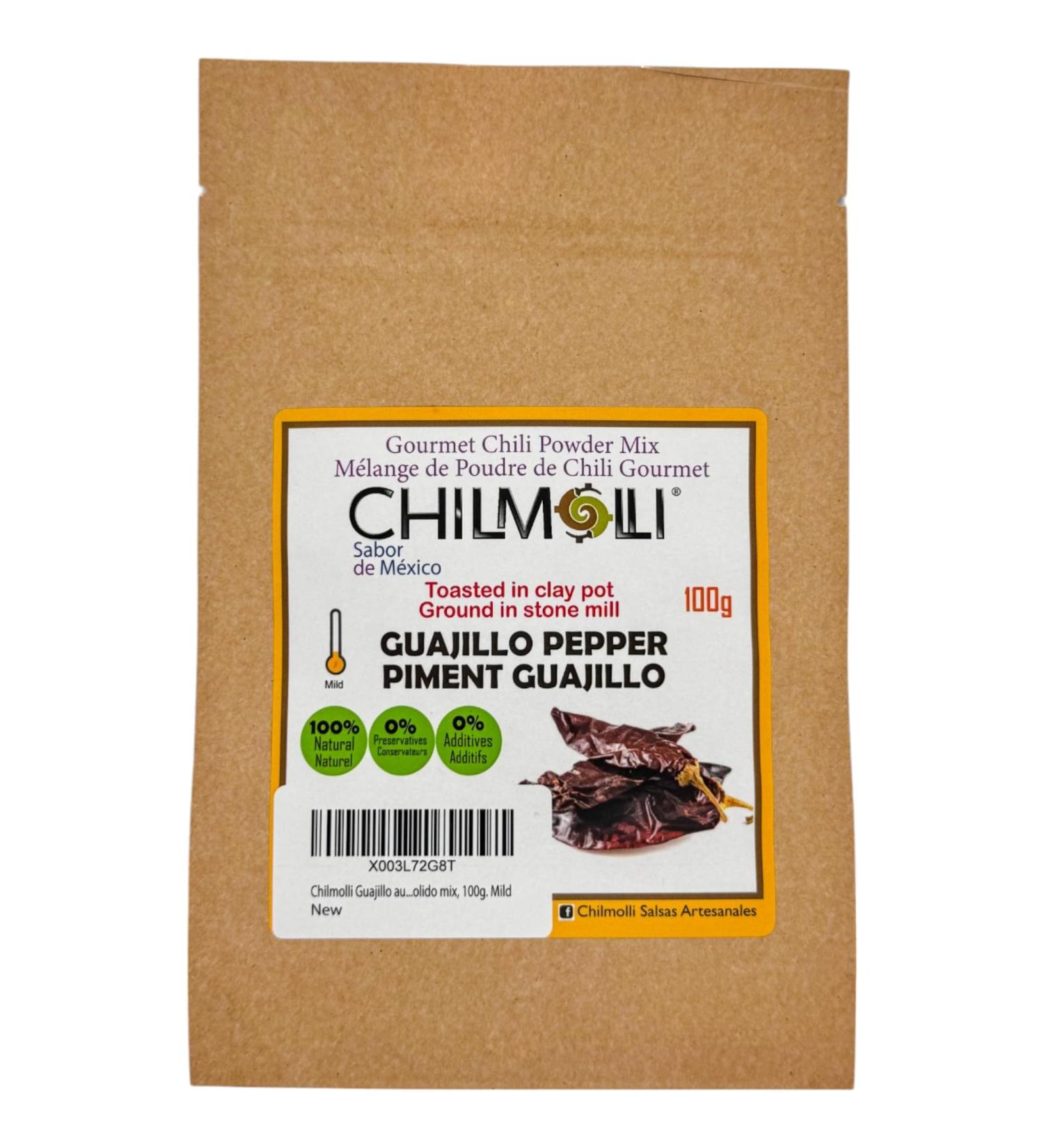 Chilmolli Guajillo authentic Mexican gourmet chilli powder mix/M lange de poudre de chili Guajillo/chile Guajillo (Mirasol) molido mix 100g. Mild - Buy Online on GoSupps.com