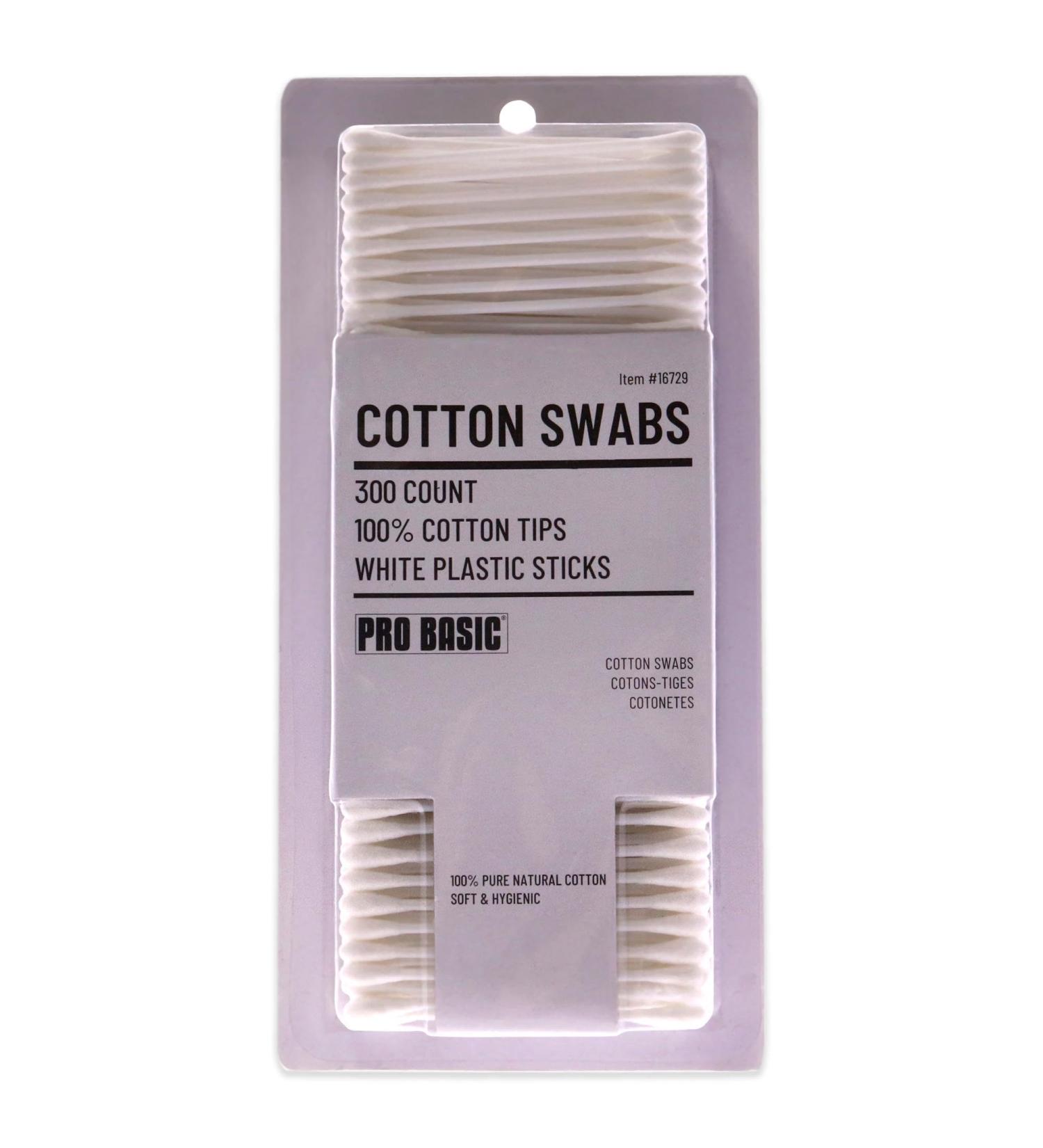 Pro Basic Cotton Swabs by Marianna for Unisex - 300 Pc Swabs