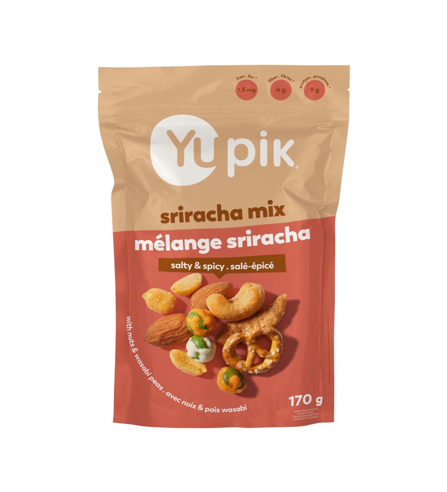 Yupik Sriracha Mix 170 g Savory Crunchy Snack Spicy Blend BBQ Trail Mix Protein Snacks Cashews Wasabi Peas Pretzels Game Night & Party Snack - Buy Online on GoSupps.com