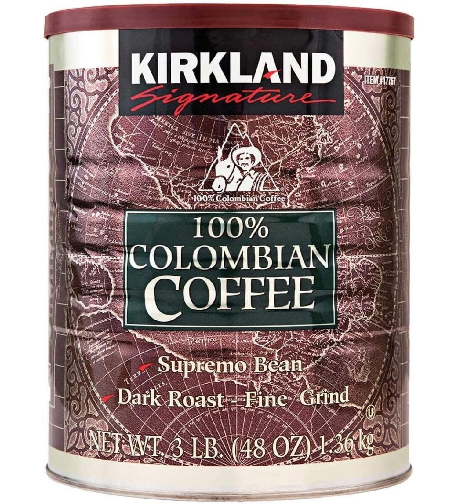 Kirkland Signature Dark Roast Colombian Coffee Bean - 1.36kg - Buy Online on GoSupps.com