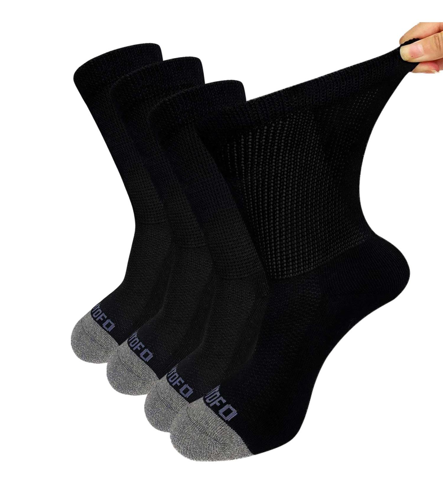 ZAKASA Diabetic Socks for Men & Women - Cotton Non-Binding Ankle Socks Extra Wide Loose Top (4 Pairs Sizes 5-9 | 10-13) - Comfortable & Supportive - Buy Online on GoSupps.com