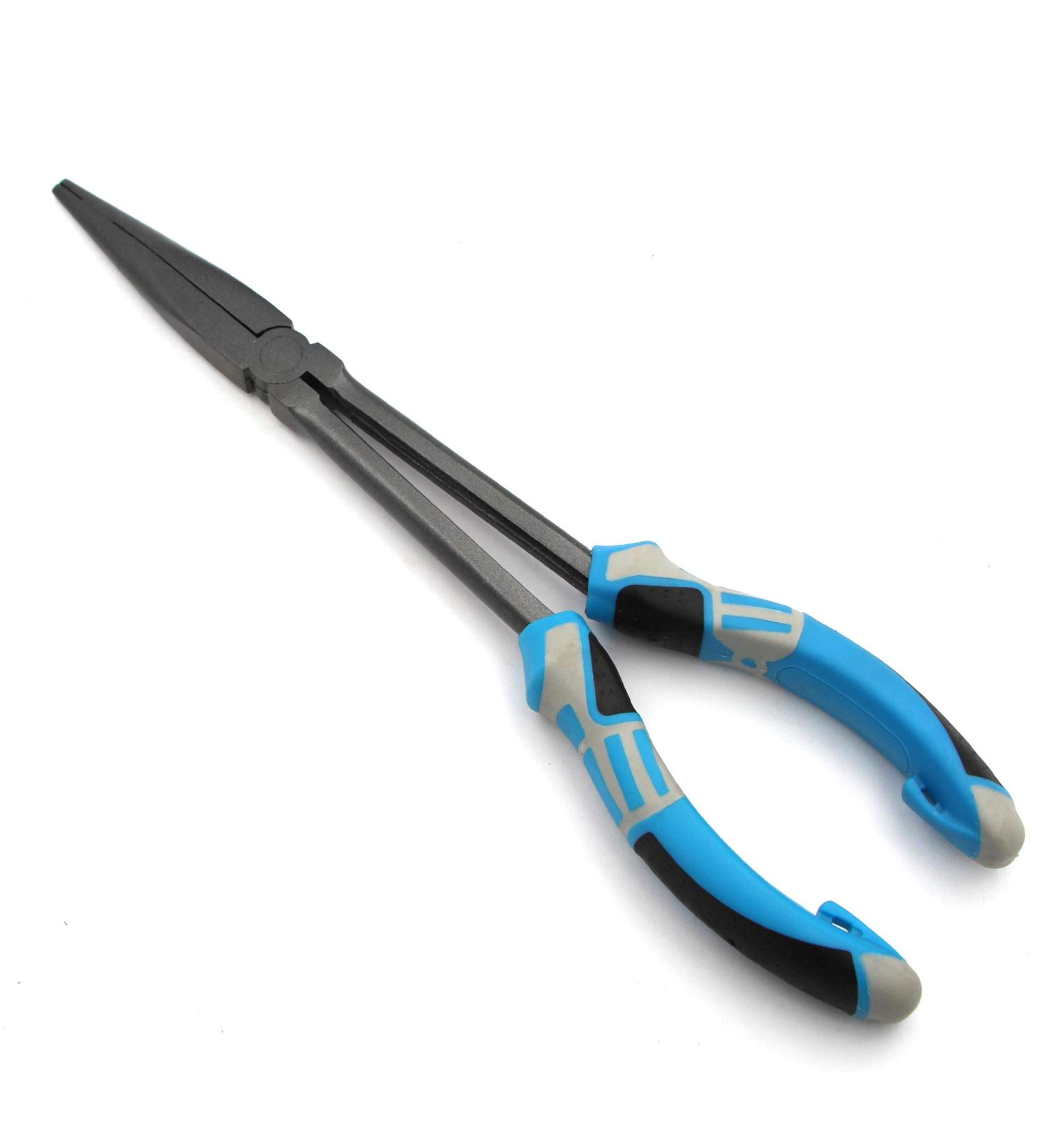 Premium 28cm Blue Needle Nose Fishing Pliers - XL Long Straight Pliers for Precision and Durability - Ideal for International Shipping - Buy Online on GoSupps.com