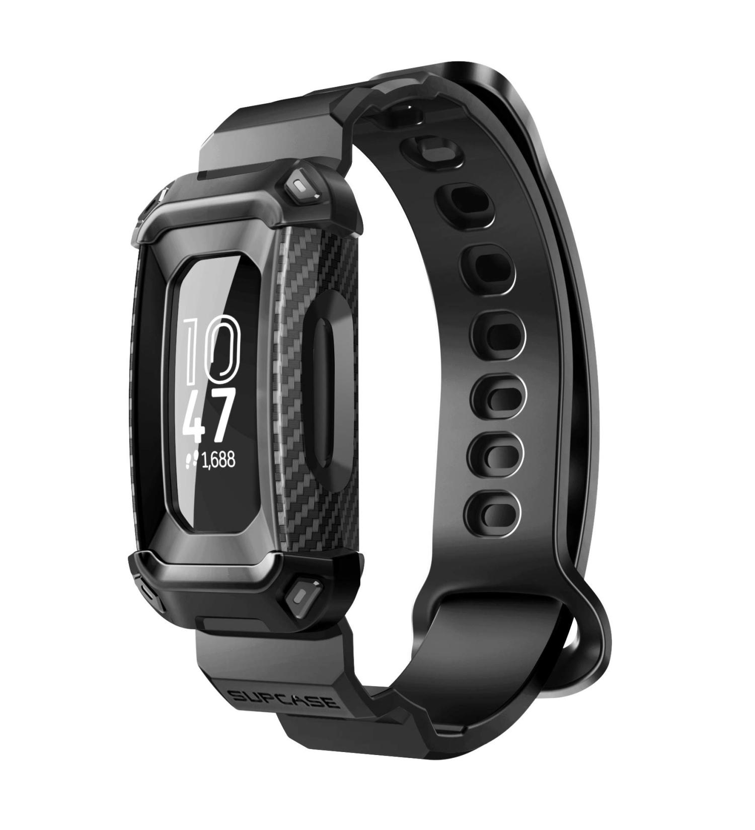 SUPCASE Unicorn Beetle Pro Series Design for Fitbit Inspire 2  Replacement Bands with Built-in Rugged Protective Case (Black) - Buy Online on GoSupps.com