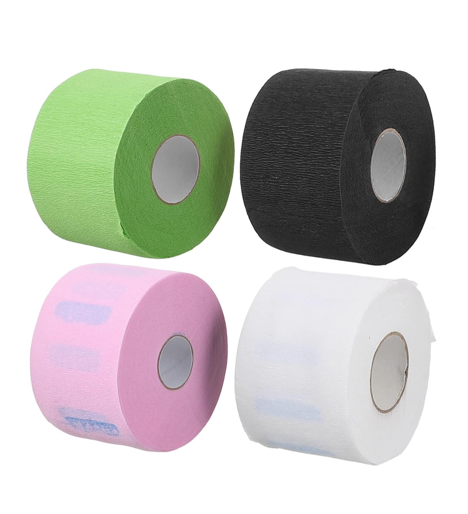 minkissy 4 Rolls hair salon scarf paper neck strips barber Hairdressing Neck Wrap Neck Paper hair cutting neck strips stretchy paper neck band barber paper neck strips dispenser elastic 10.5X7CM Assorted Color - Buy Online on GoSupps.com