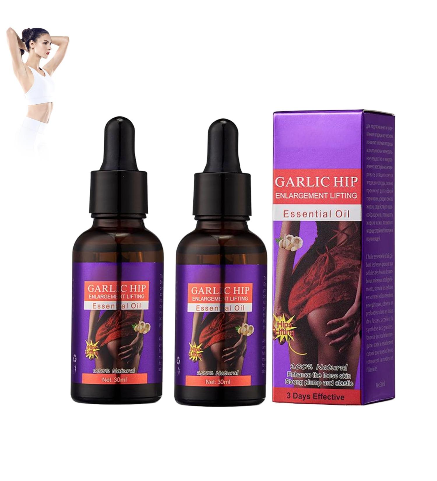 Garlic Hip Enlargement Lifting Oil Lot de 2 huiles essentielles pour fesses Garlic Hip Butt Buttocks Enlargement Lifting Essential Oil Hip Lift Up Essential Oil Butt Cellulite Removal Firming - Buy Online on GoSupps.com