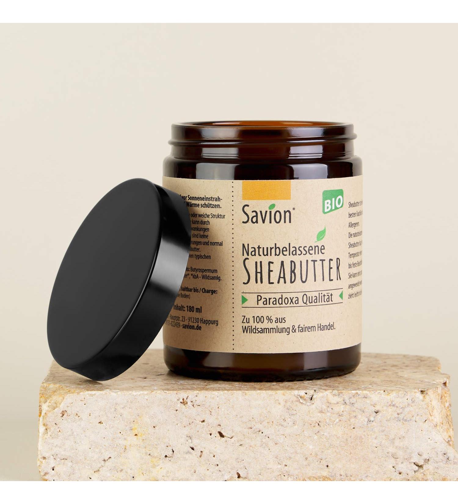  Savion Savion Natural Shea Butter | Organic & Fair Trade | For Skin and Hair | Pure Shea Butter | 100% Natural Shea Butter (180 ml) - Buy Online on GoSupps.com