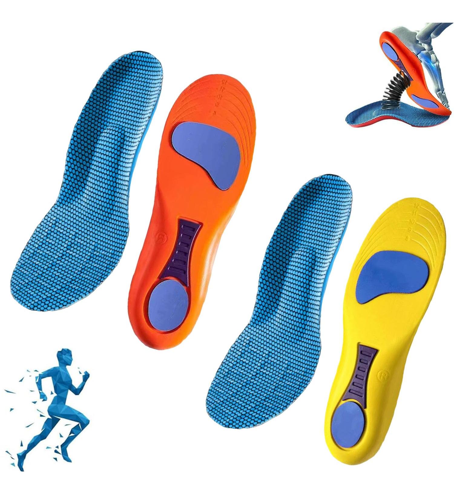 Norelie Orthopedic Insoles for Flat Feet - Comfortable Supportive Inserts for Plantar Fasciitis (41-42 Blue/Yellow) - Buy Online on GoSupps.com