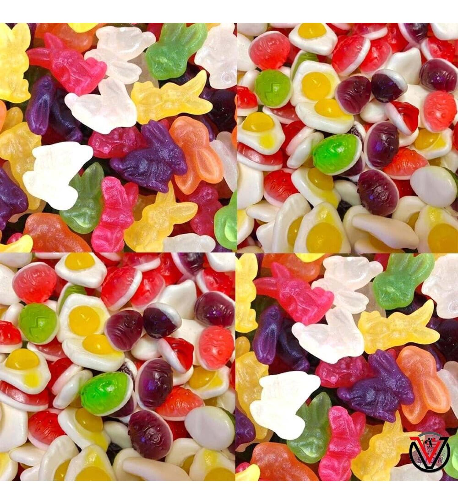 Mixed Jelly Bunnies & Eggs Galore Fruit Flavour Gummy Sweets Bag| Easter Treat (1kg) - Buy Online on GoSupps.com