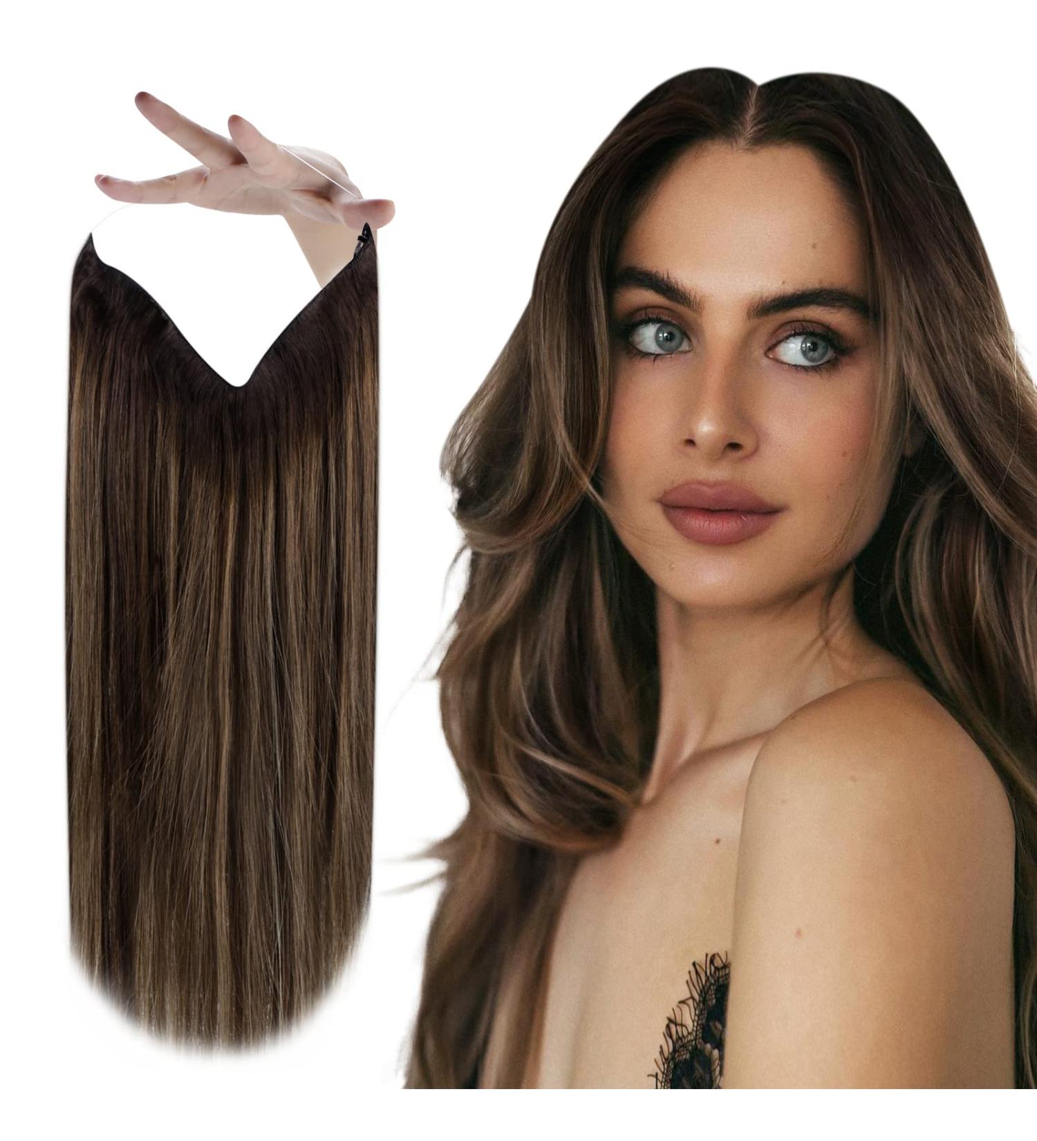 Vivien Wire Extensions - Real Hair Balayage #2/8/2 - Dark to Light Brown - 30cm 80g - Premium Quality International Shipping - Buy Online on GoSupps.com