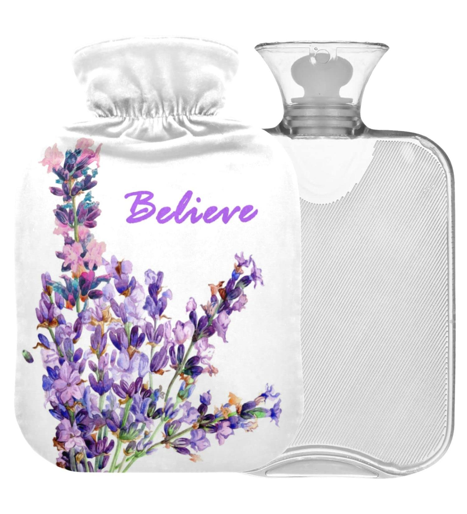 Buy Naanle Lavender Flower Hot Water Bottle - 2L for Back Pain Relief & Cold Therapy | International Shipping Available - Buy Online on GoSupps.com