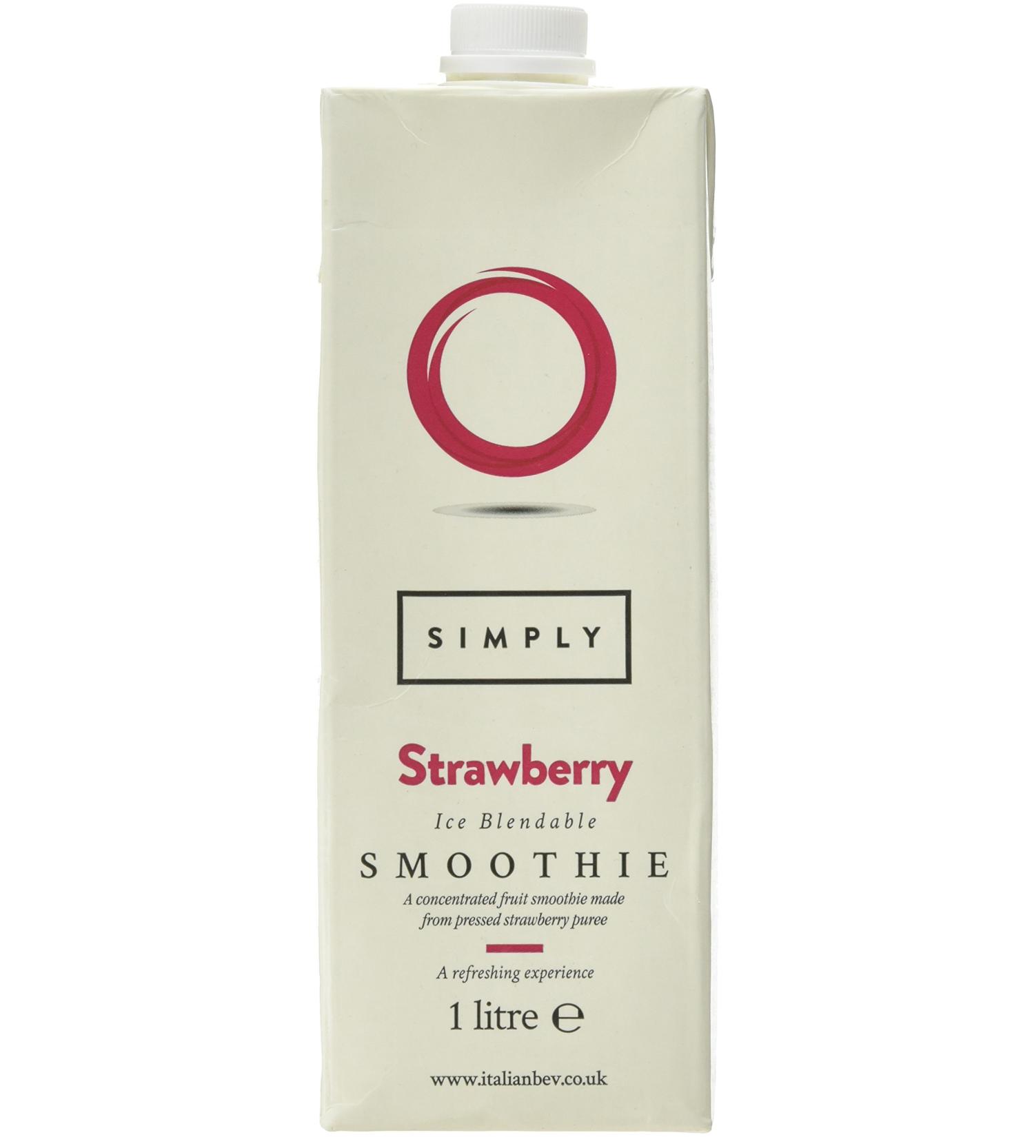 Strawberry Smoothie Vegan Blend - Real Fruit Puree (1L) - Buy Online on GoSupps.com