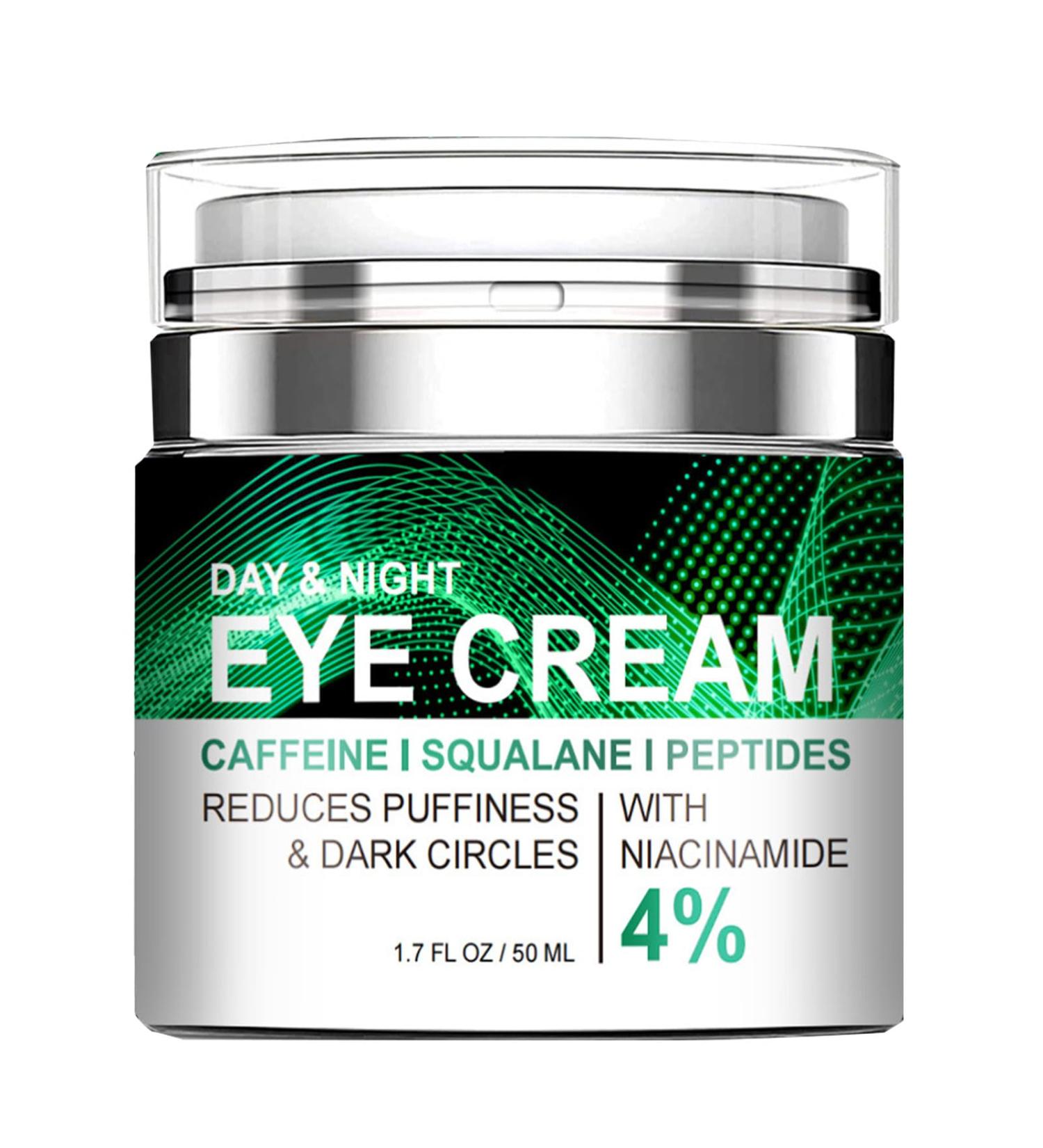 Caffeine Eye Cream Anti-Wrinkle Eye Cream with Airless Pump Reduces Fine Lines Puffiness & Dark Circles with Caffeine Squalane Peptides and 4% Niacinamide 1.7 Fl. Oz Hydrating for Dry Skin - Buy Online on GoSupps.com