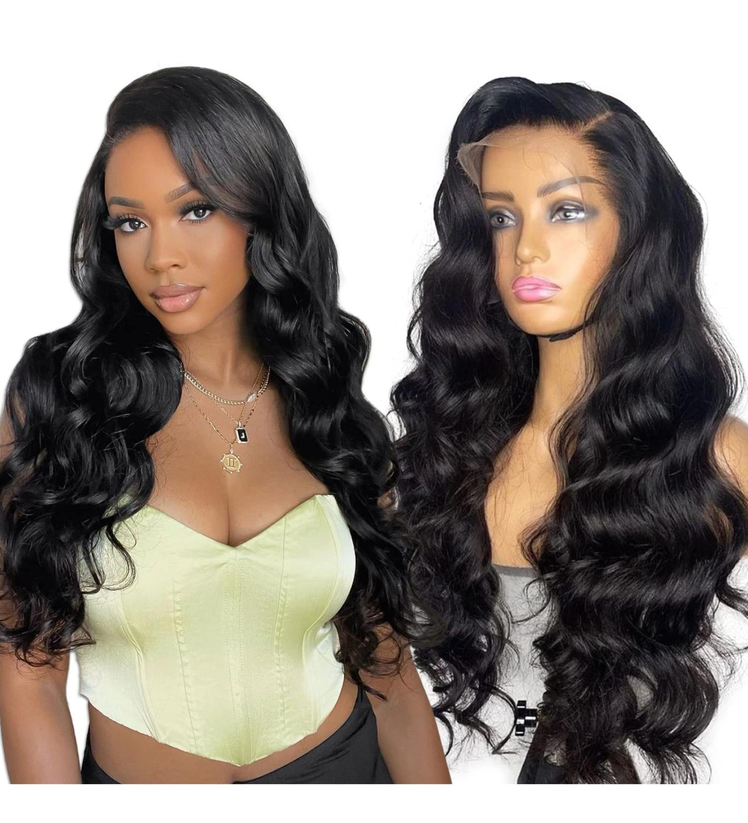 24 Inch Body Wave HD Lace Front Wig | Brazilian Virgin Human Hair | 180 Density | Transparent Lace | Glueless & Dyeable - Buy Online on GoSupps.com