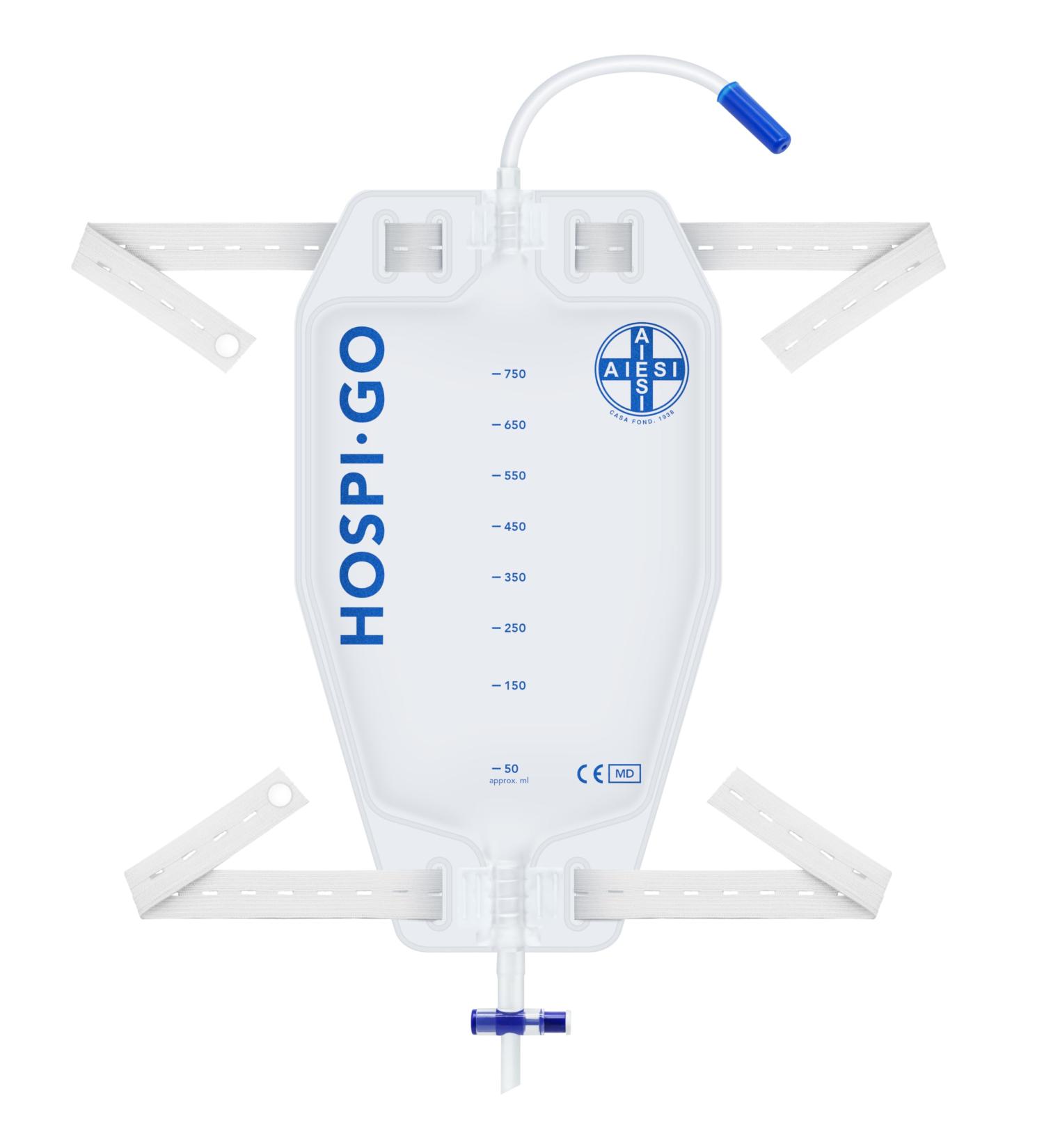 AIESI 750ml Urine Pouch Leg Bag with Drain & Anti-Reflux Valve - Reusable Breathable (Pack of 10) - Ideal for Comfortable International Shipping - Buy Online on GoSupps.com