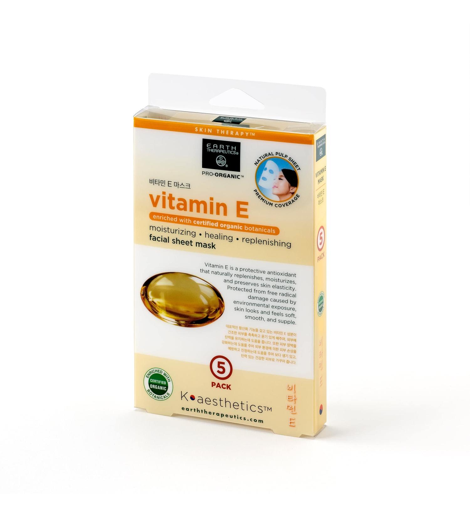 Earth Therapeutics Vitamin E Face Mask - Organic Moisturizer for Skin Elasticity & Replenishment - Shop Now - Buy Online on GoSupps.com