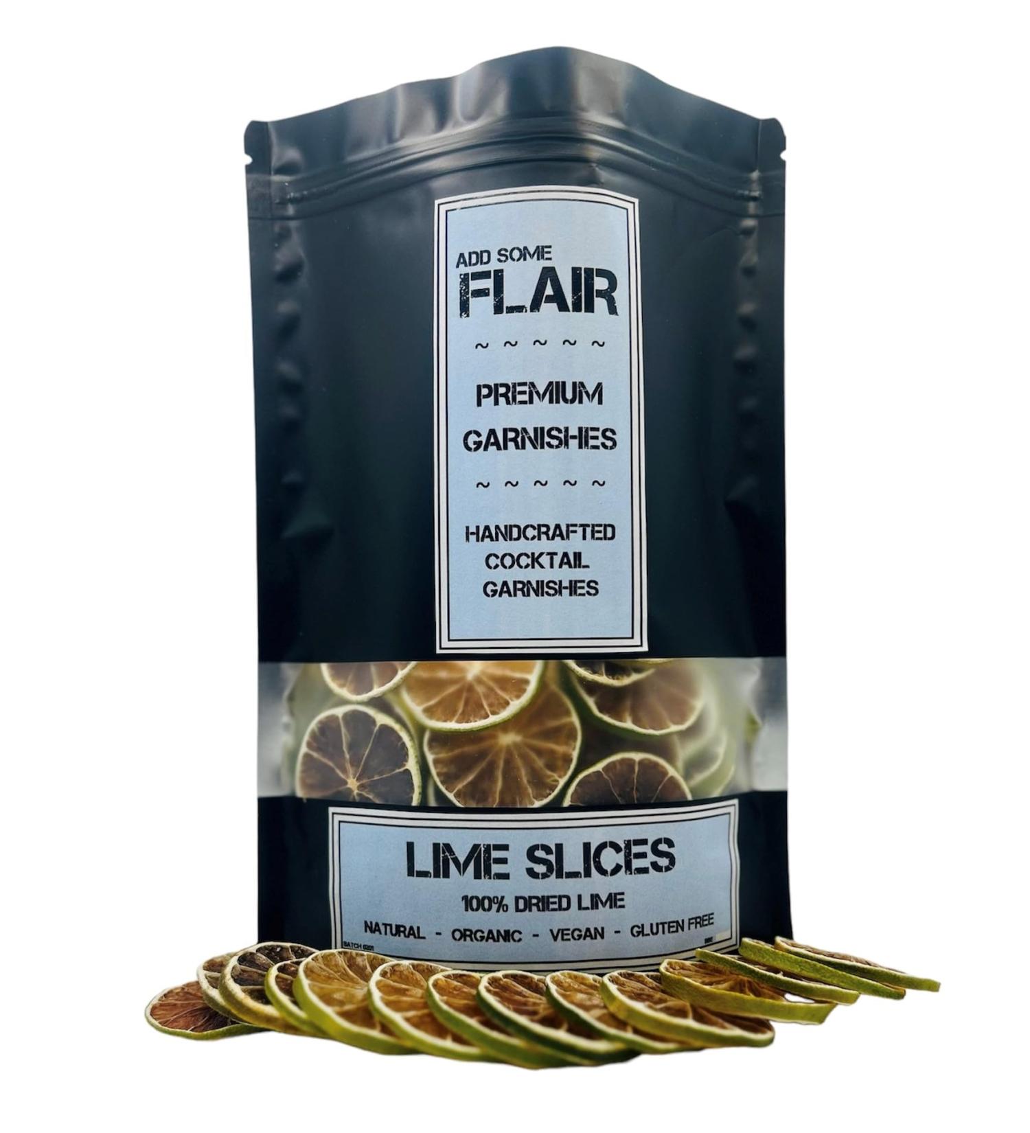 Dried Lime Slices - Premium Dehydrated Cocktail Garnishes - 35 Servings (50g Approx) - Buy Online on GoSupps.com