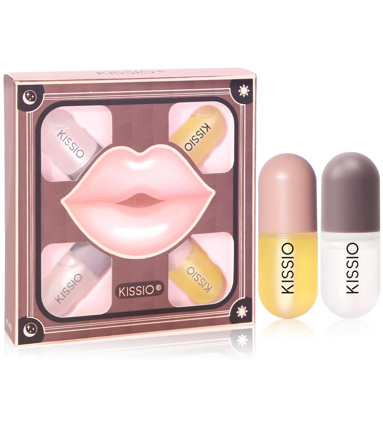 KISSIO Lip Plumper Set - Natural Lip Care Gloss for Beautiful, Moisturized Lips - 4PCS, 5.5ml Each - Buy Online on GoSupps.com
