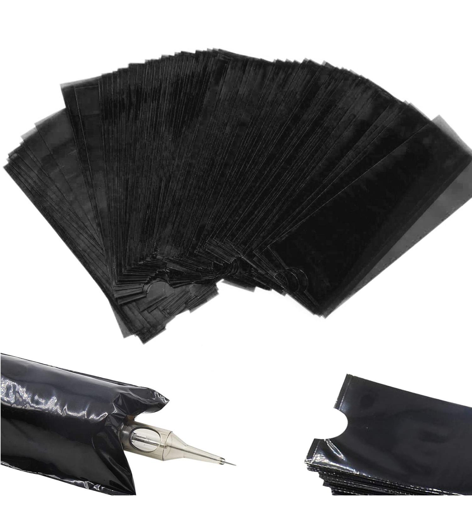 SOTICA Tattoo Pen Covers 200PCS - Waterproof Disposable Black Bags for Machine Pen - 200 Clear Sleeves Included - Buy Online on GoSupps.com