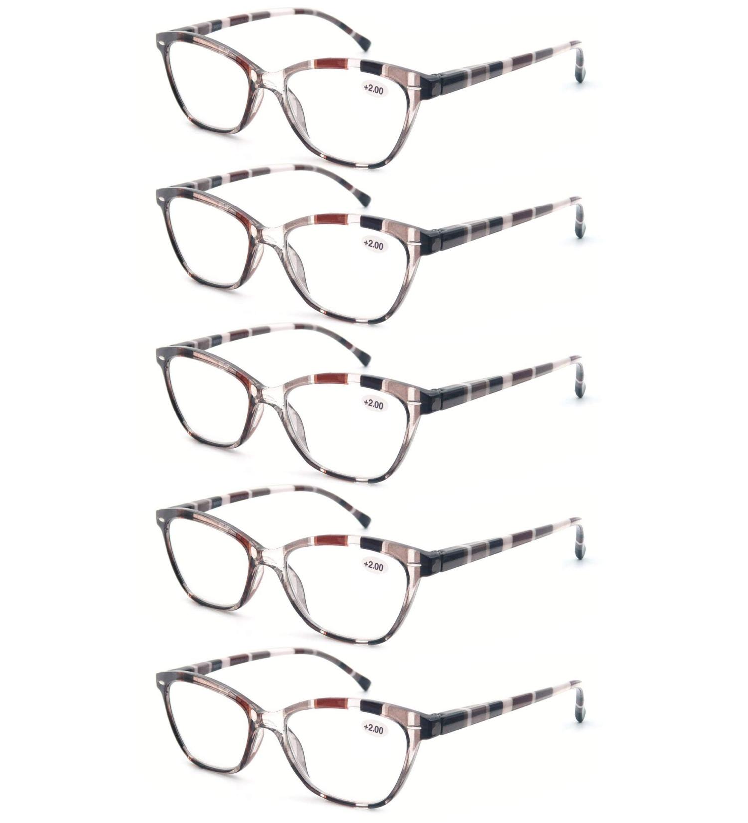 Buy MODFANS 5 Pack Women's Reading Glasses 1.25 - High Quality Fashionable & Comfortable Reading Aid - Buy Online on GoSupps.com