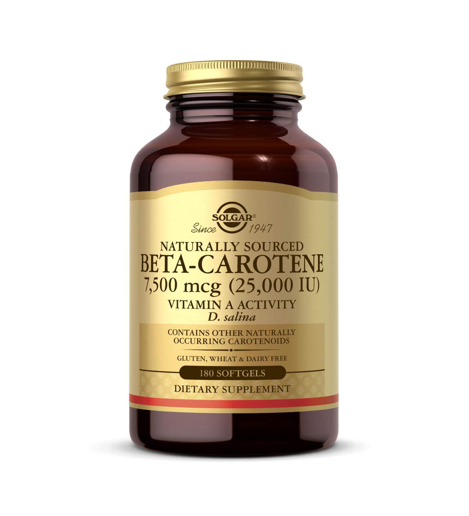 Solgar Oceanic Beta Carotene 25 000 IU - 180 Softgels | Premium Antioxidant Supplement - Buy Online on GoSupps.com