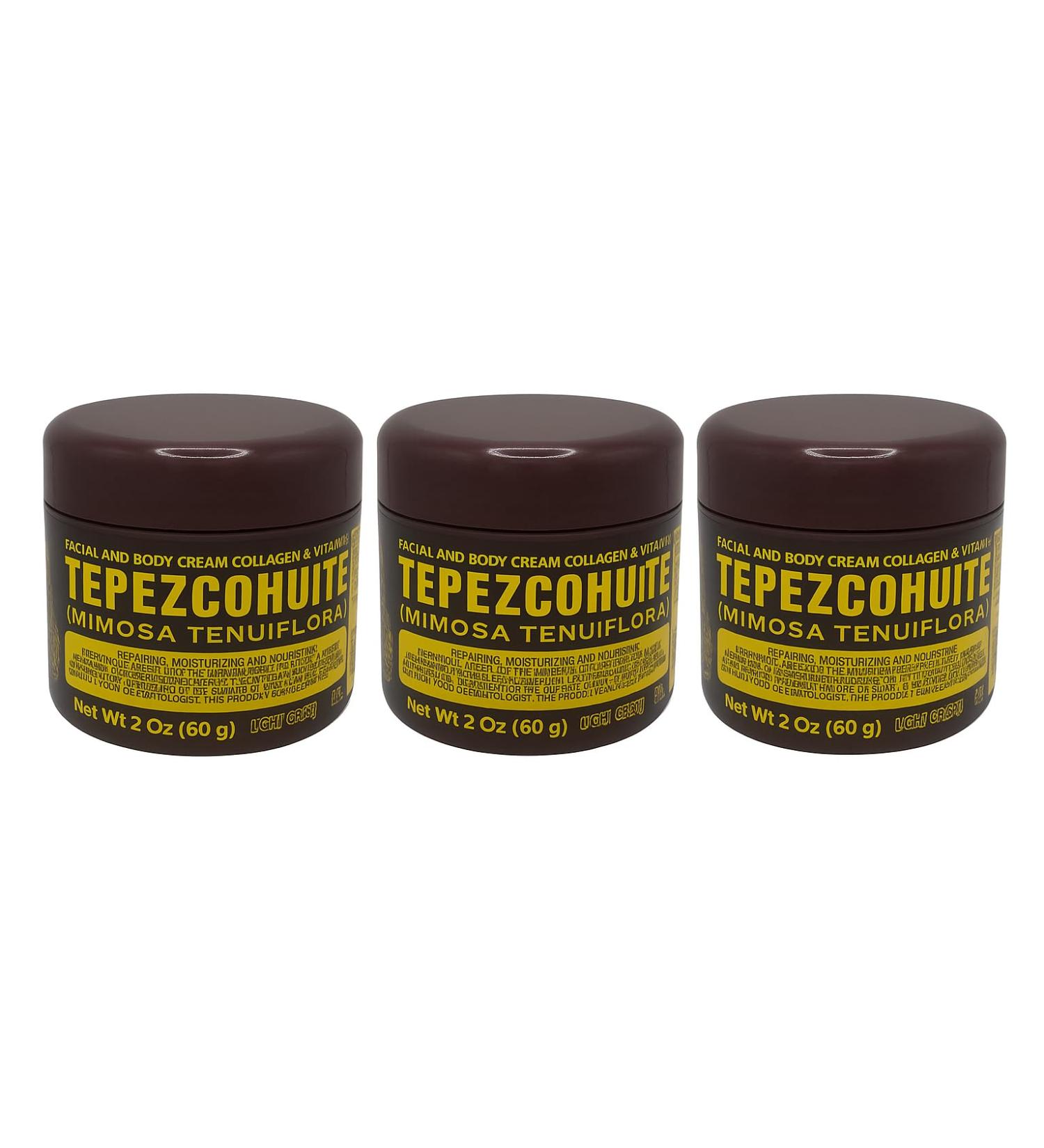 Del Indio Papago Tepezcohuite Night Facial and Body Cream with Collagen and Vitamin E Light Cream 2 Oz (60g) 3 Pack - Buy Online on GoSupps.com