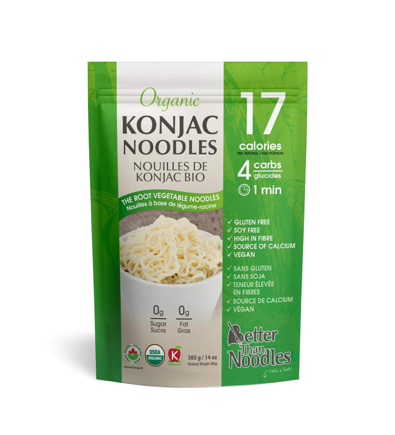 Better Than Foods Organic Konnyaku Flour and Organic Oat Fiber Noodles - 11 oz - Buy Online on GoSupps.com