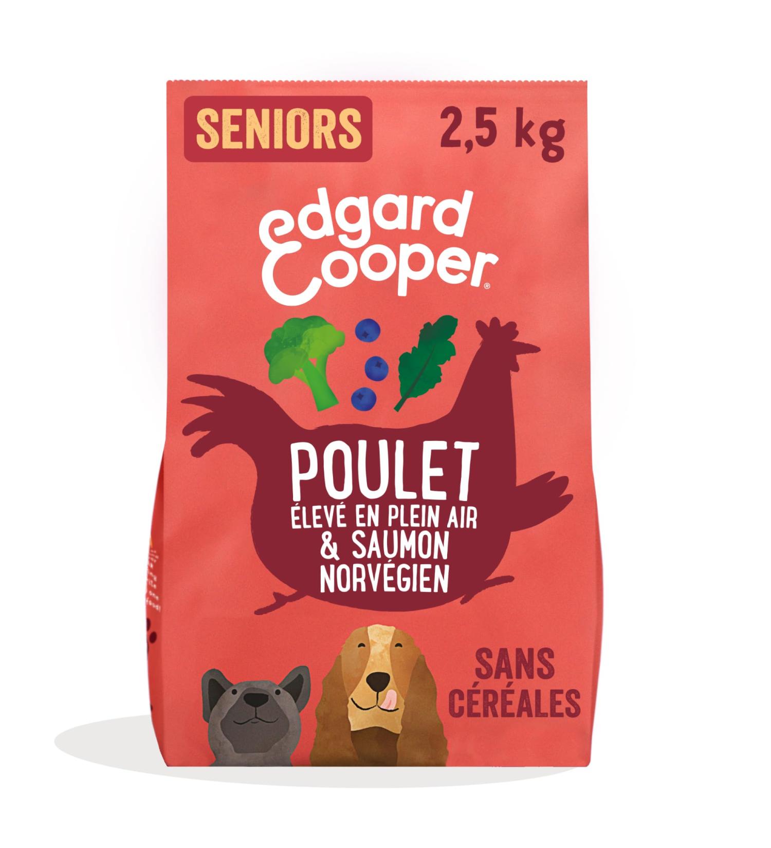 Edgard & Cooper Senior Dog Food (Chicken & Salmon 2.5kg) Fresh Meat & Fish & Quality Protein Real Ingredients for Dogs Hypoallergenic No Added Sugars - Buy Online on GoSupps.com