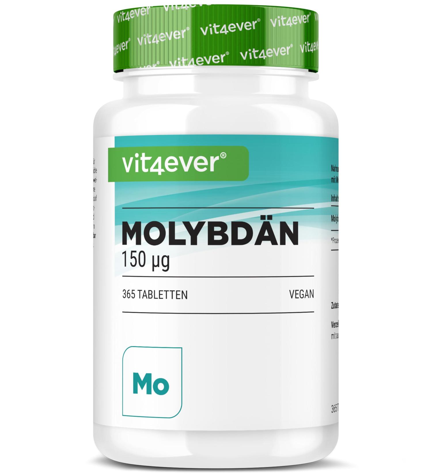 Molybd ne - 150 g - 365 comprim s par 12 mois - Molybdate de sodium pur - Oligo- l ment essentiel - Hautement dos - Vegan - Buy Online on GoSupps.com