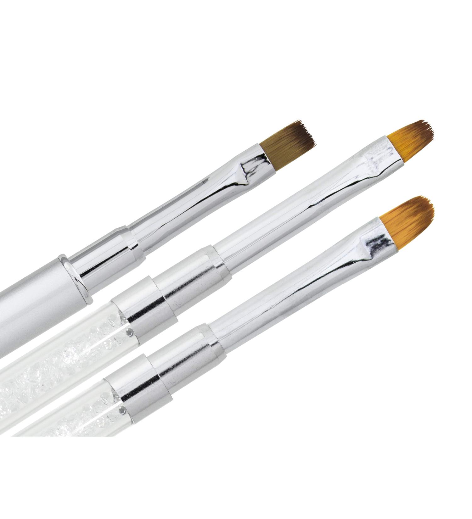 Premium Design Gel Brush Set Nail Design Fine Hair Brush Set - Pack of 3