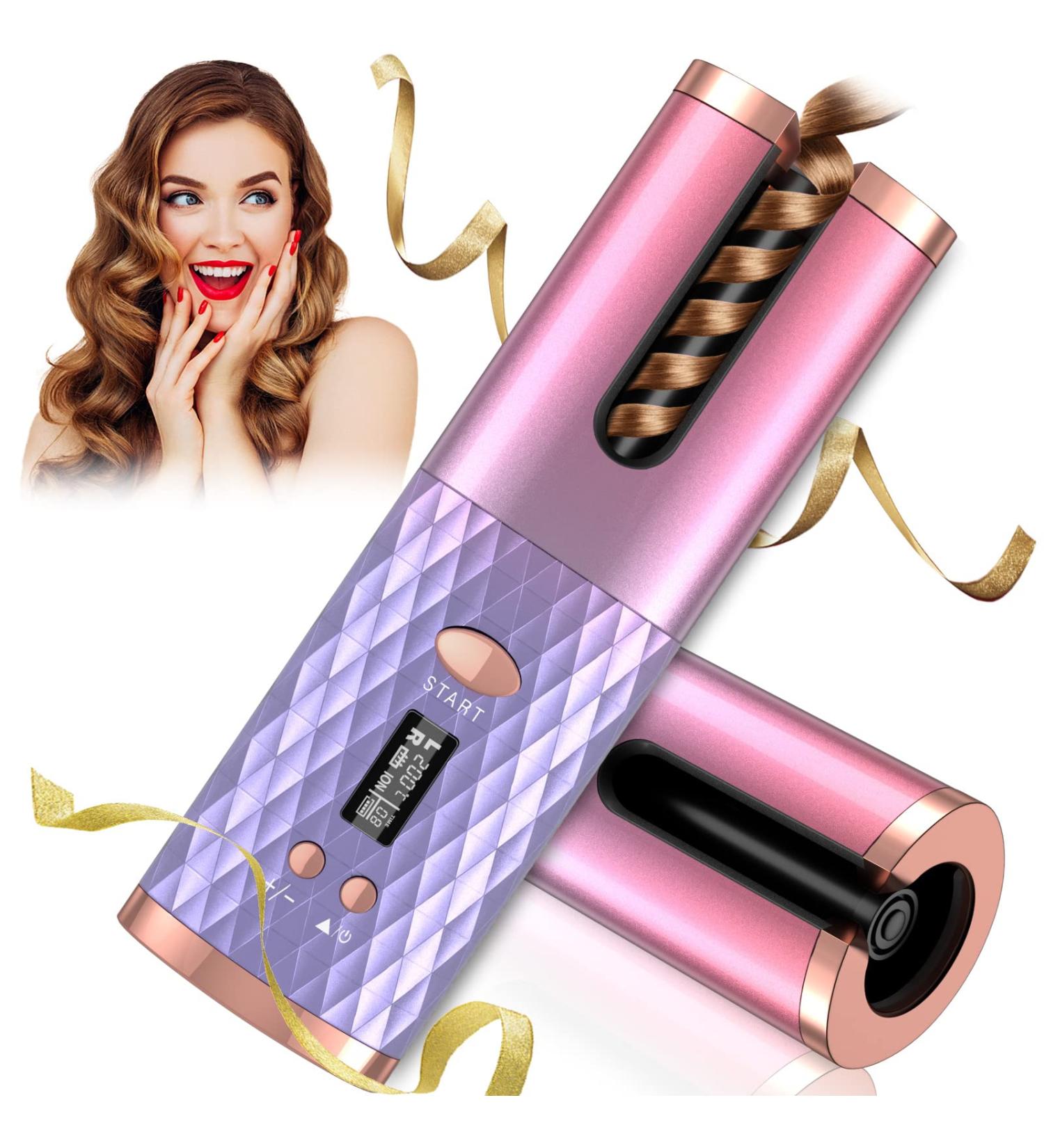 Shop Cordless Automatic Curling Iron - 6 Temps & Timers Rechargeable Scald-Free | International Shipping Available - Buy Online on GoSupps.com