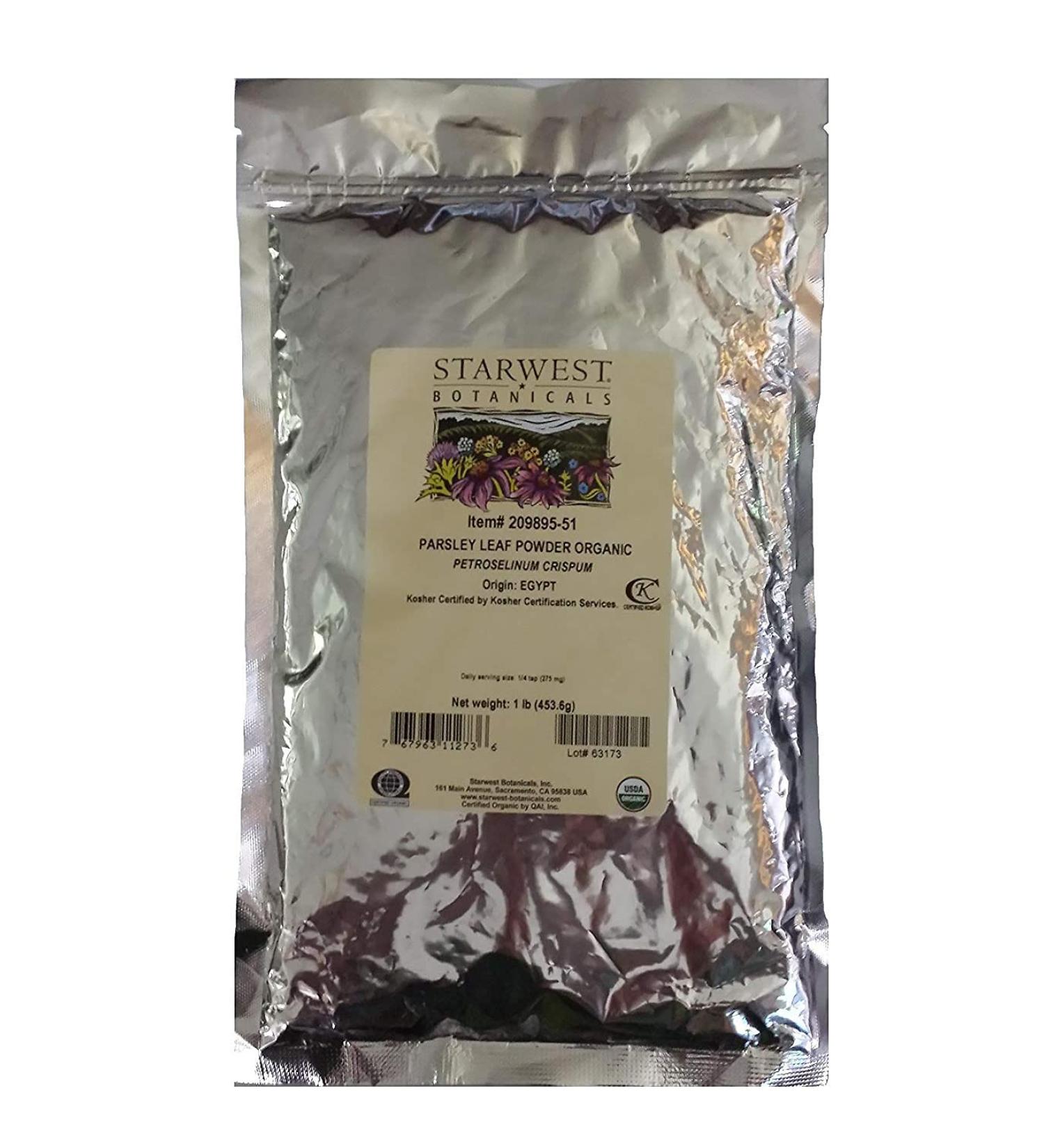 Organic Parsley Leaf Powder 1 Pound (453 grams)