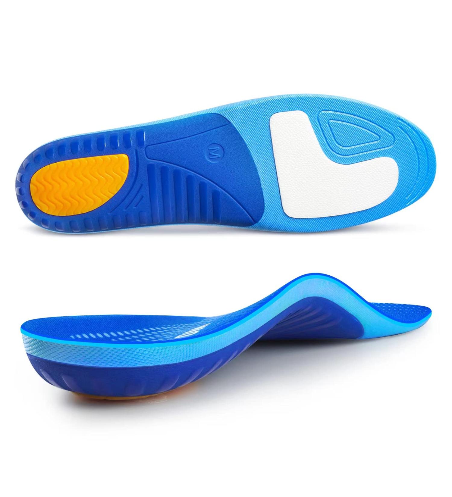 Buy Orthopedic Shoe Inserts for Heel Spur & Flat Feet - Gel Insoles for Foot Pain Relief | Sports Insoles for Men & Women - Blue L (EU45-47) - 30cm - Buy Online on GoSupps.com