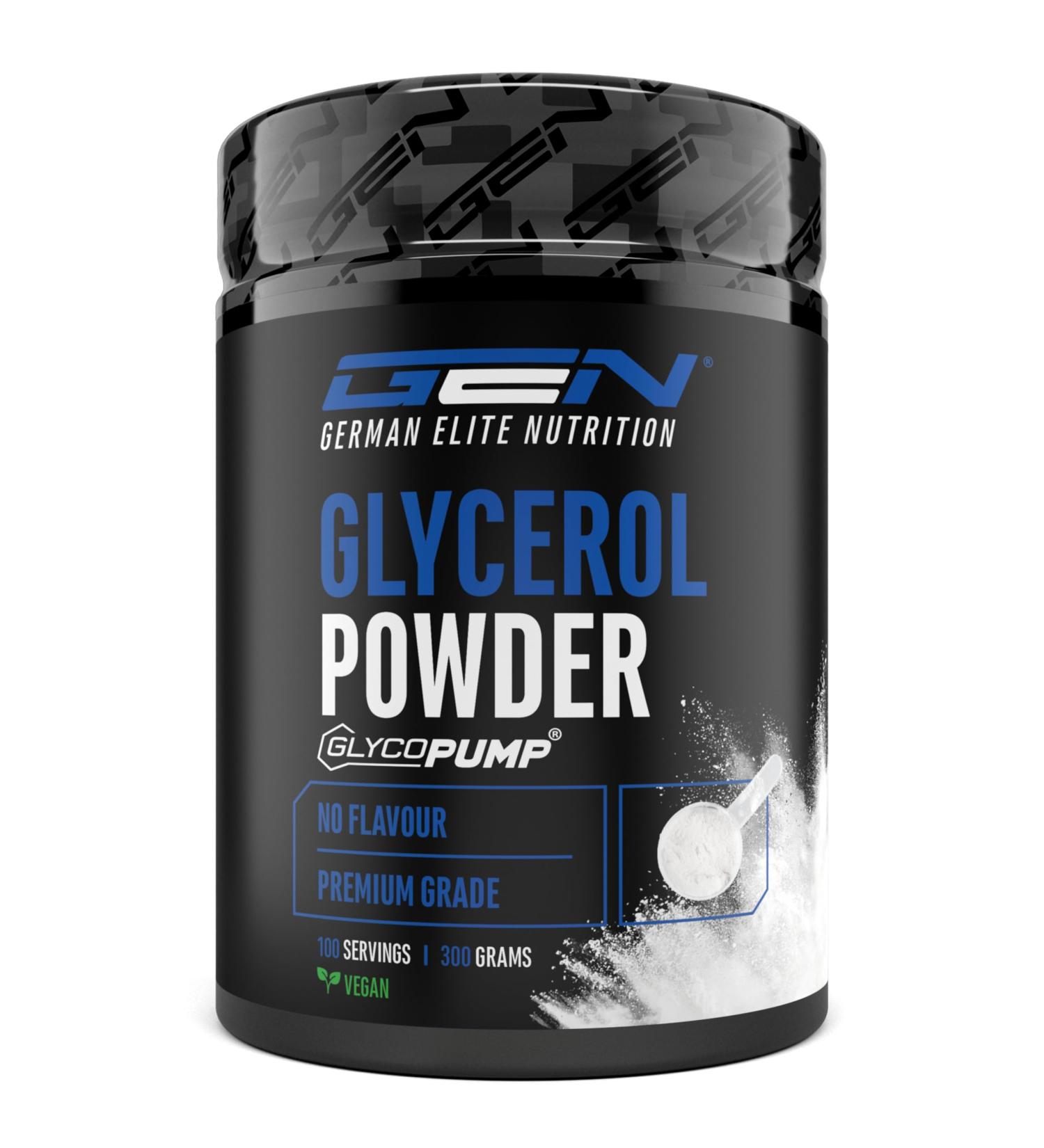 GlycoPump - 300 g - Pure Glycerol Powder with 65% Glycerin - No Additives - Neutral Flavor - Ideal as a Booster for Strength and Endurance Athletes - Vegan - Buy Online on GoSupps.com