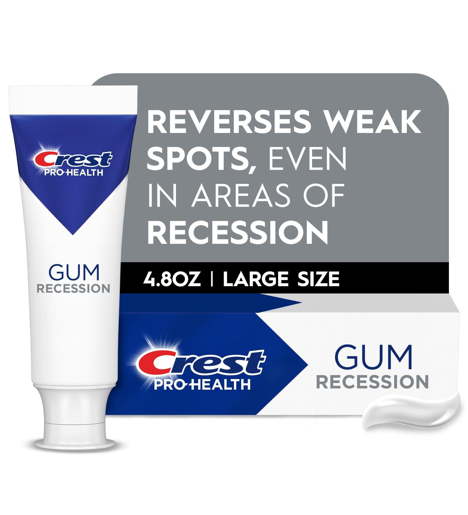 Crest Pro-Health Gum Recession Toothpaste 4.6 oz - Anticavity Antibacterial Flouride Toothpaste Clinically Proven Gum Protection Even in Areas of Recession