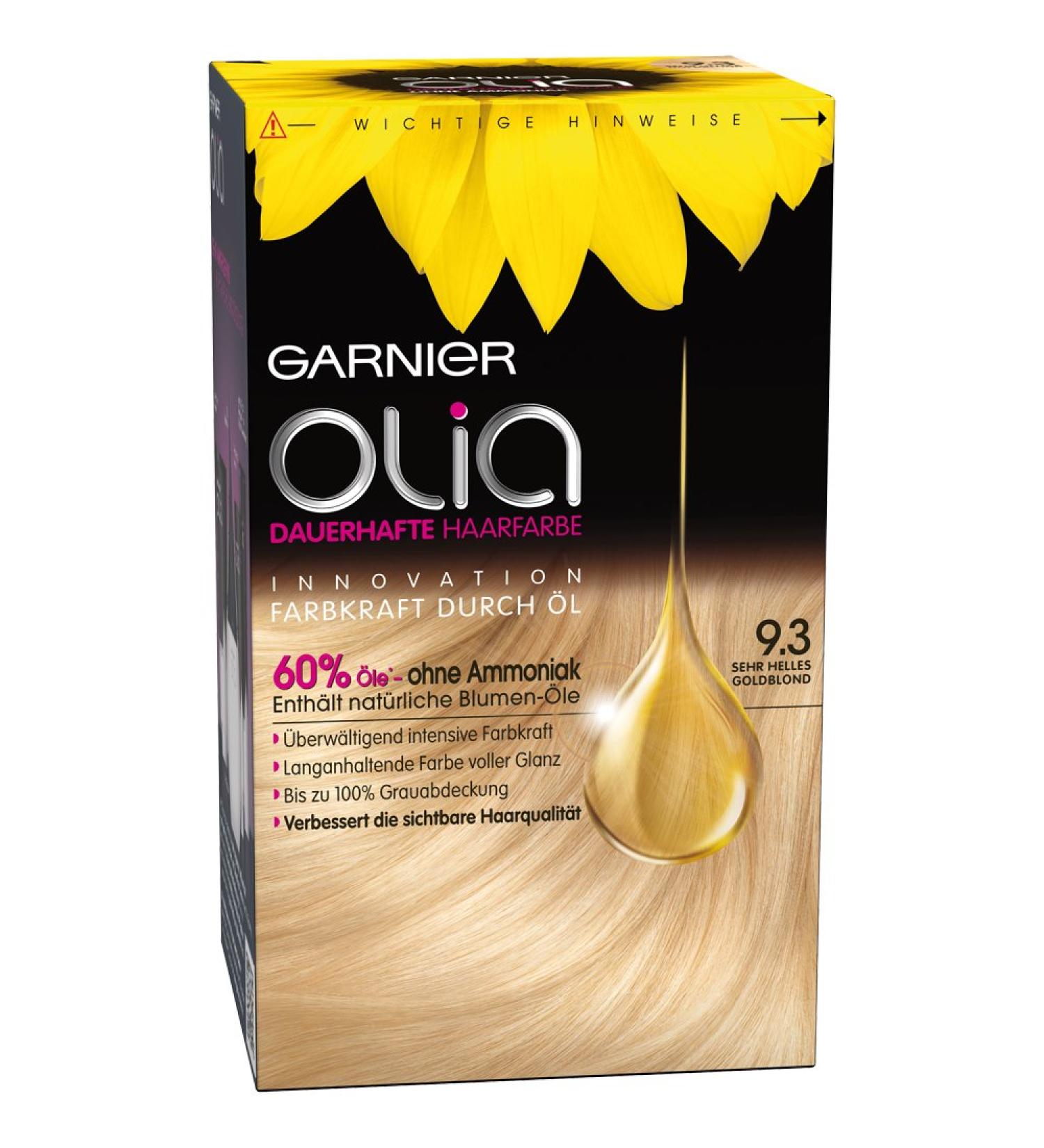 Garnier Olia Permanent Hair Color Gold 9.3 - very light golden blonde 1 piece gold 1 piece (1 pack)