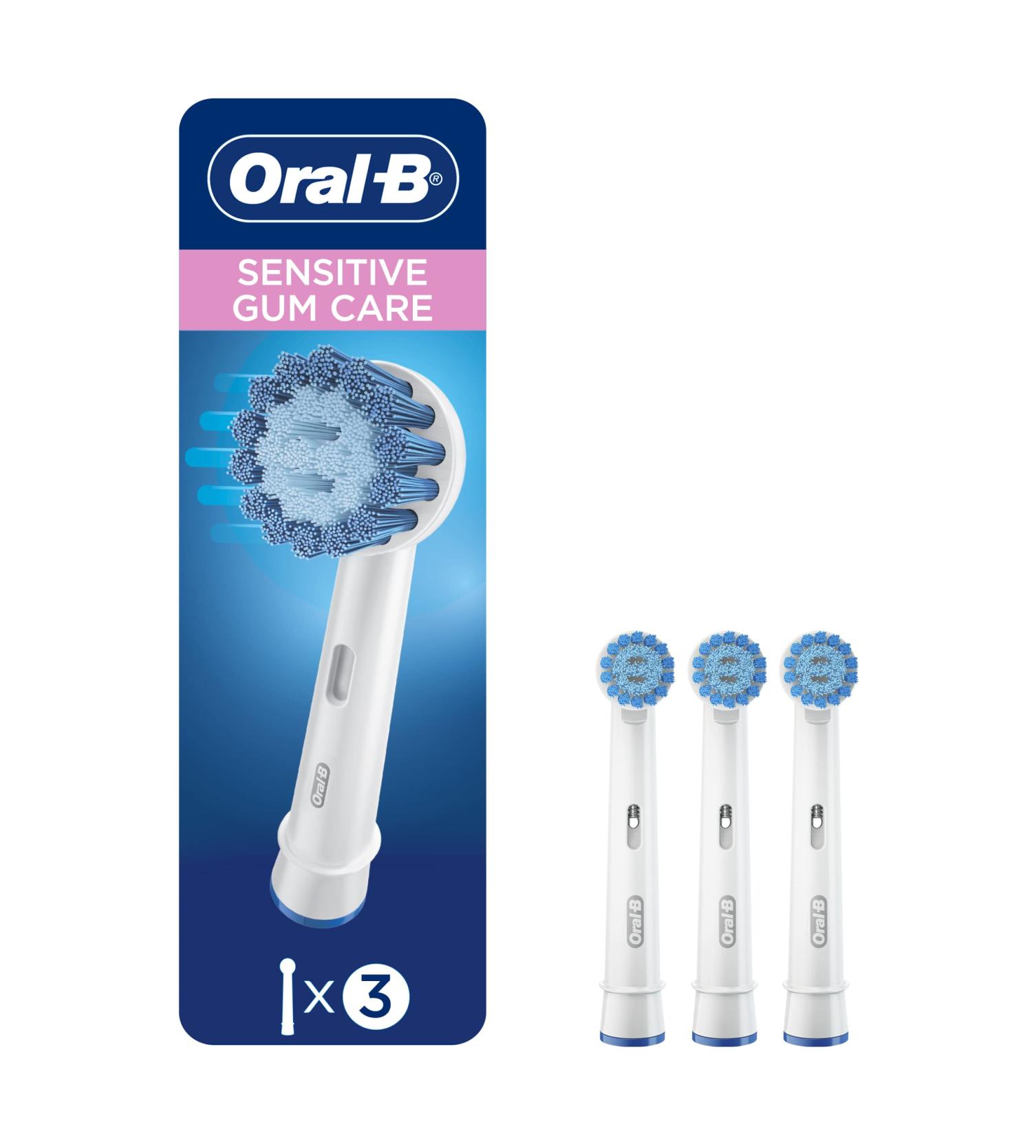 Oral-B Sensitive Gum Care Electric Toothbrush Replacement Brush Heads - 3 Count Refills - Buy Online on GoSupps.com