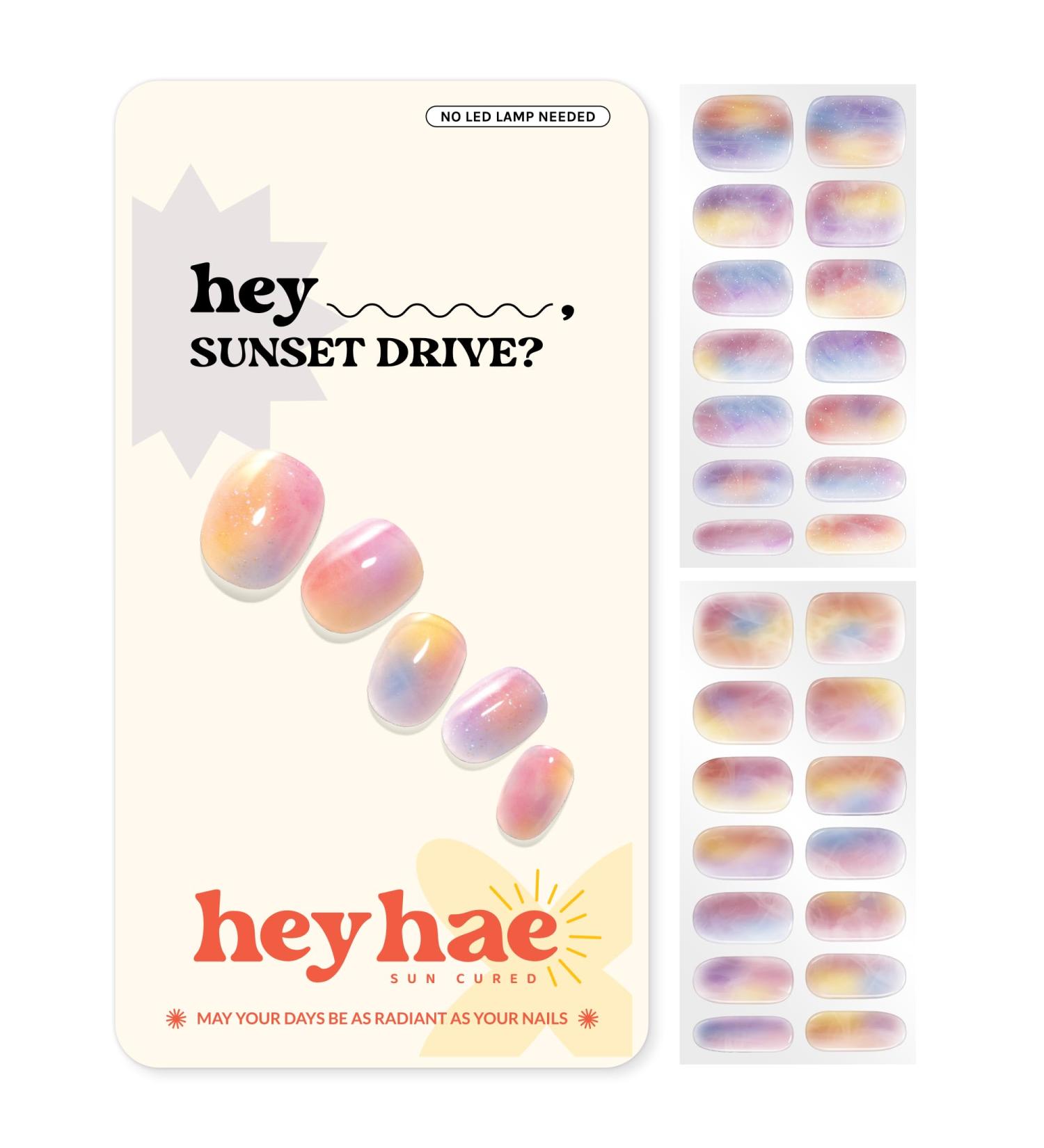 Semi Cured Gel Nail Strips | Easy Apply & Remove Sun Cured Gel Nail Wraps - No LED Lamp Needed | 28 Strips + Prep Pad Nail File & Stick - Buy Online on GoSupps.com