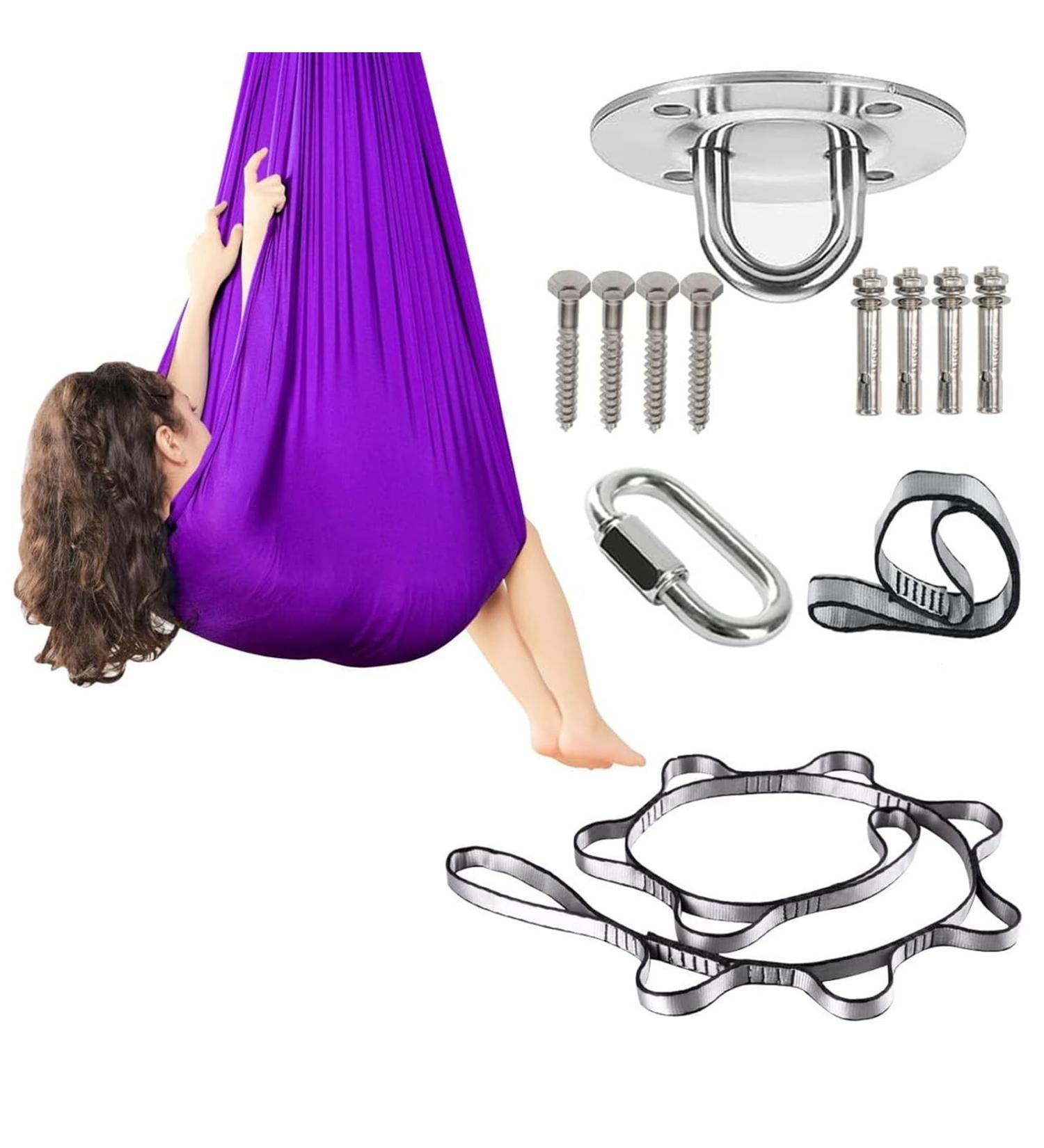 SSIMO Sensory Sock - Therapeutic Cover for Autism & ADHD | Stress Relief Toy | Purple 100x280cm & 100x80cm - Buy Online on GoSupps.com