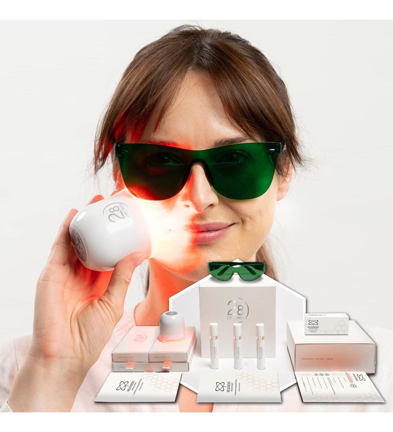 (new) Regenesis LED Red Light + Sound Wave Anti Ageing Therapy | Made in the UK | Get rid of Under Eye Bags & Wrinkles & Look Visibly Younger in 4 weeks | - Buy Online on GoSupps.com