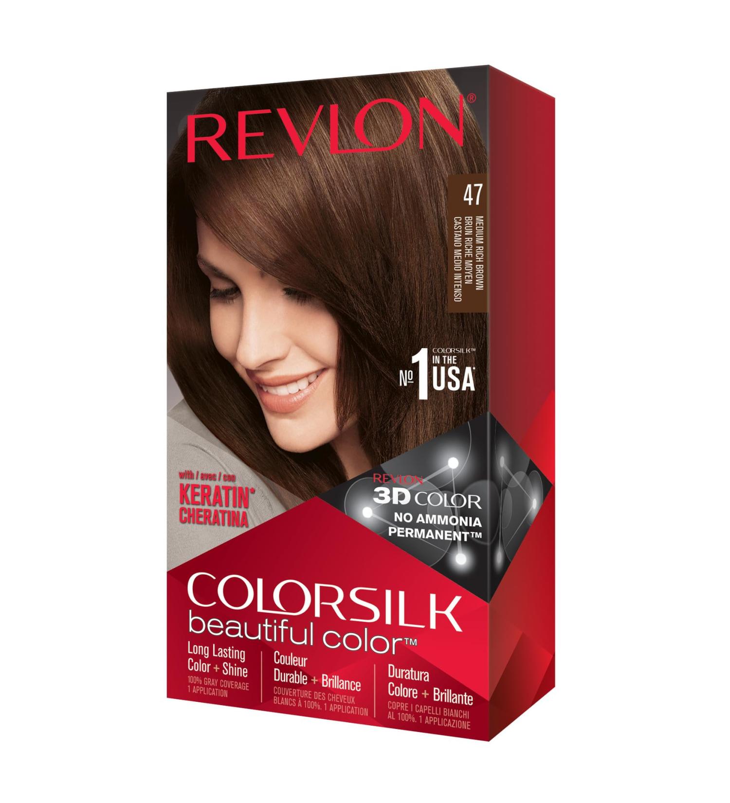 REVLON Colorsil Permanent Hair Colour Medium Rich Brown 47 47 Brown Medium Rich Brown