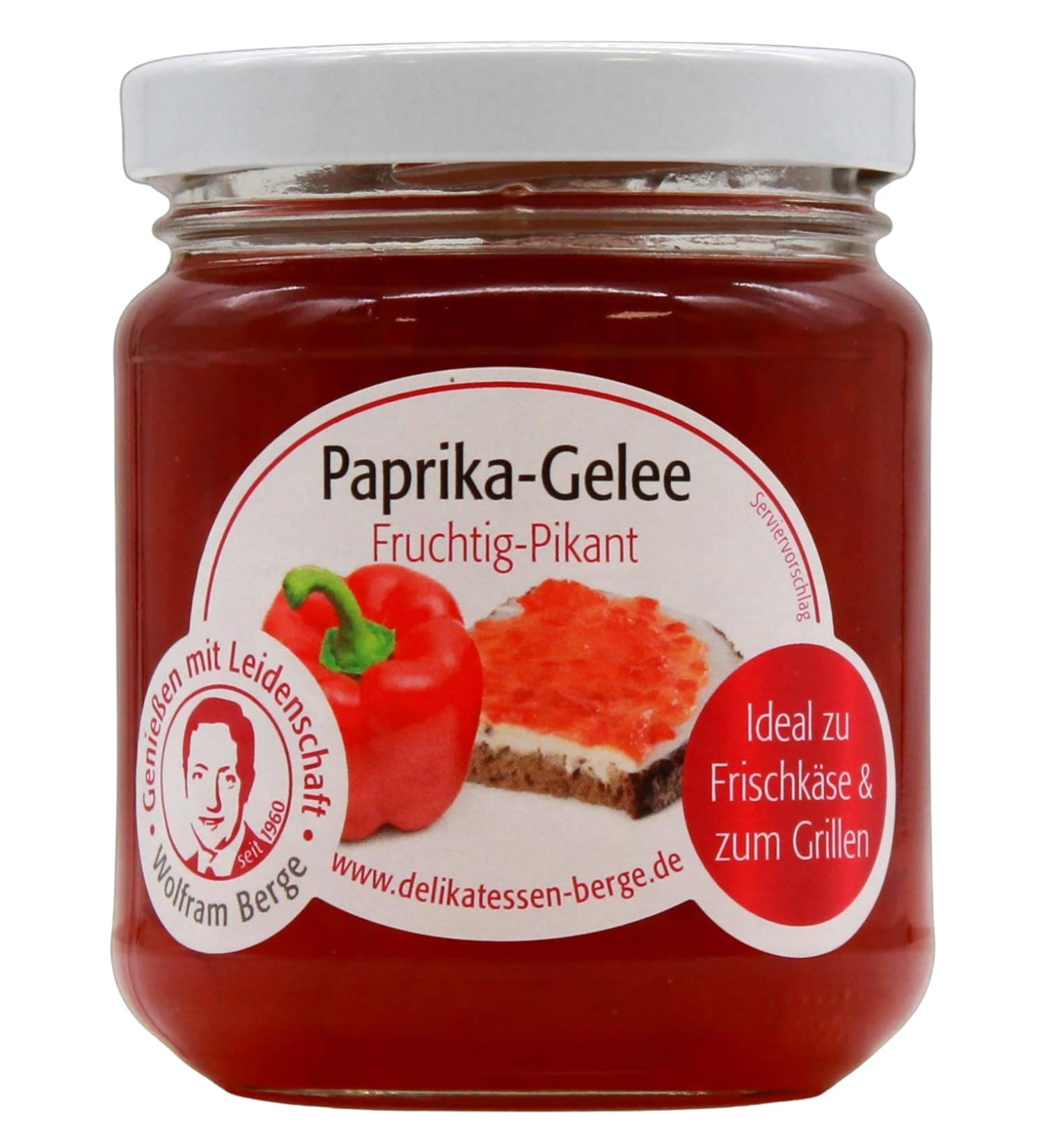 Wolfram Berge Paprika Jelly - Fruity-Spicy Flavor Pack of 3 (3 x 225g) | International Shipping Available - Buy Online on GoSupps.com