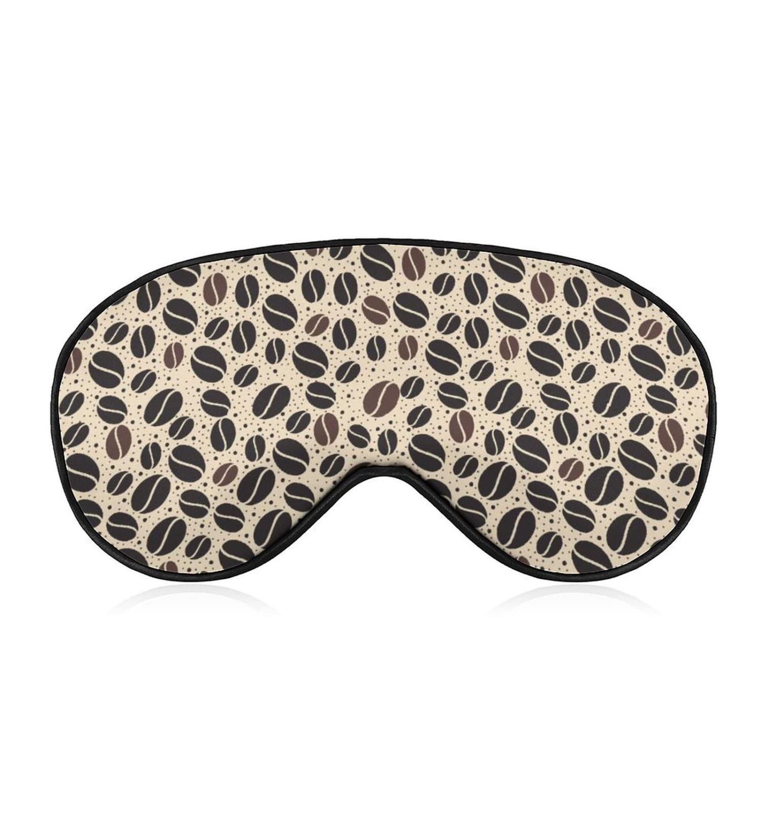 Coffee Bean Funny Sleep Eye Mask | Soft Blindfold for Men and Women | Adjustable Strap Night Eyeshade - Buy Online on GoSupps.com