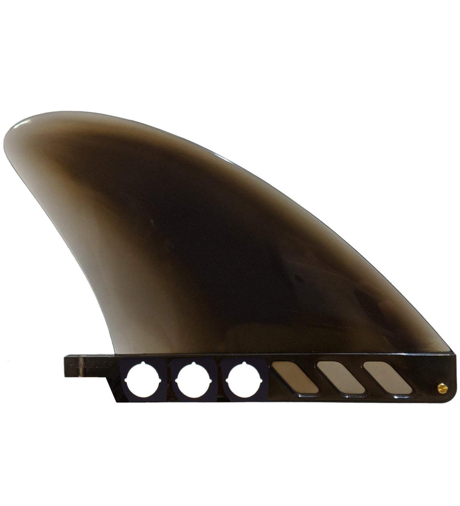 saruSURF 4.6 US Box Center Fin for Longboard SUP Stand Up Paddleboard - Safety Flex Soft Replacement - River Surf Whitewater - AIR7 Skeg - Optional 'No-Tool' Fin Screw - Black - Buy Online on GoSupps.com